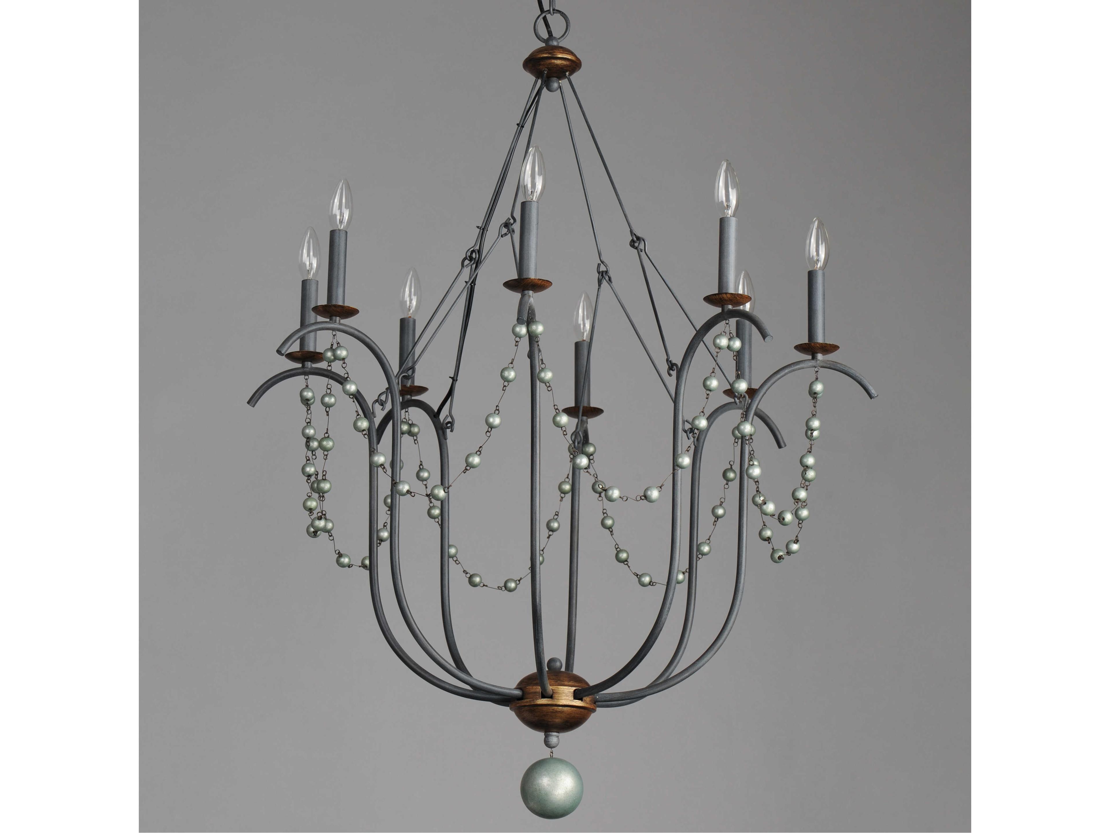 Maxim Lighting Formosa 8-Light Golden Noir Brown Candelabra Chandelier