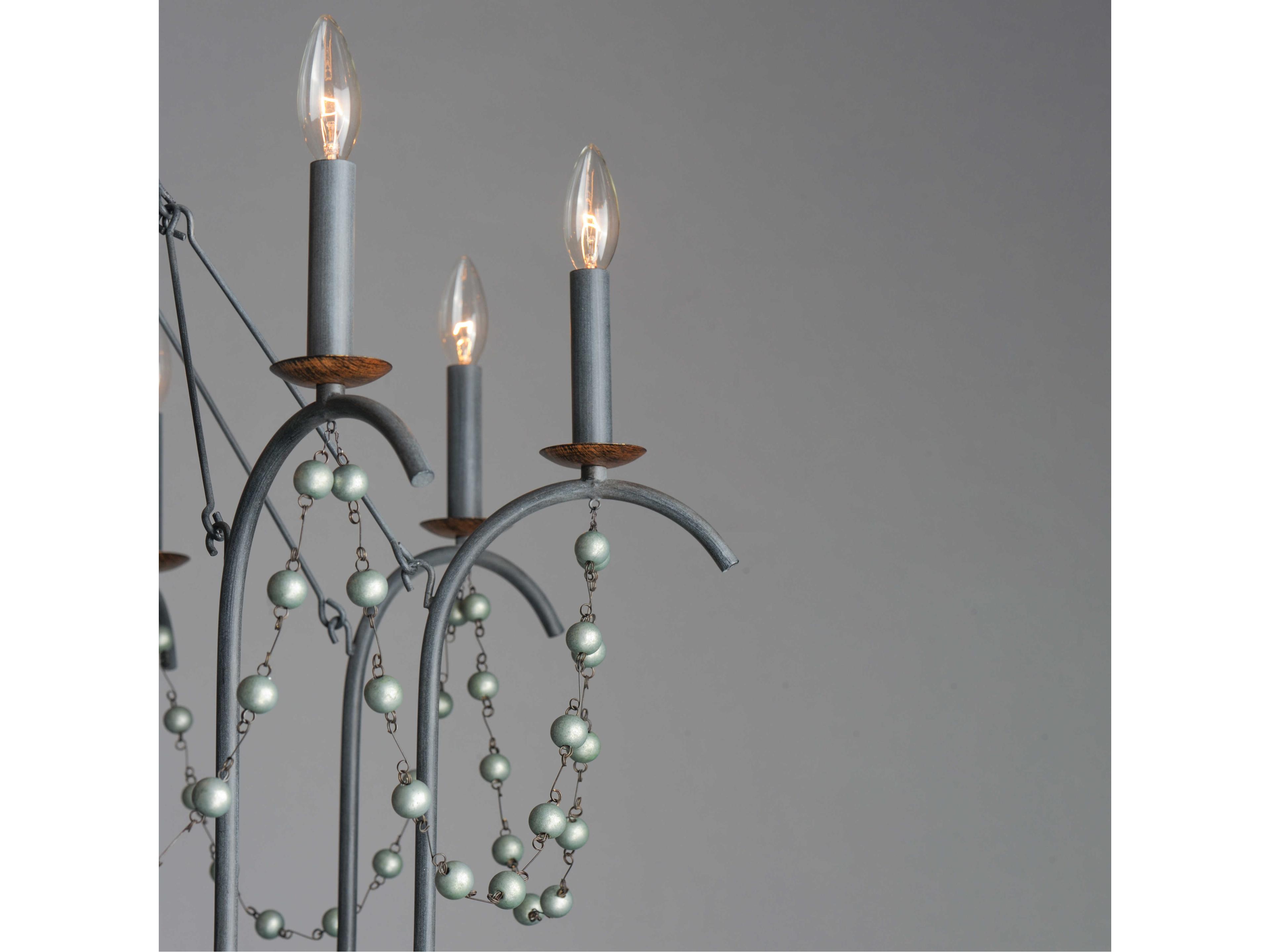 Maxim Lighting Formosa 8-Light Golden Noir Brown Candelabra Chandelier