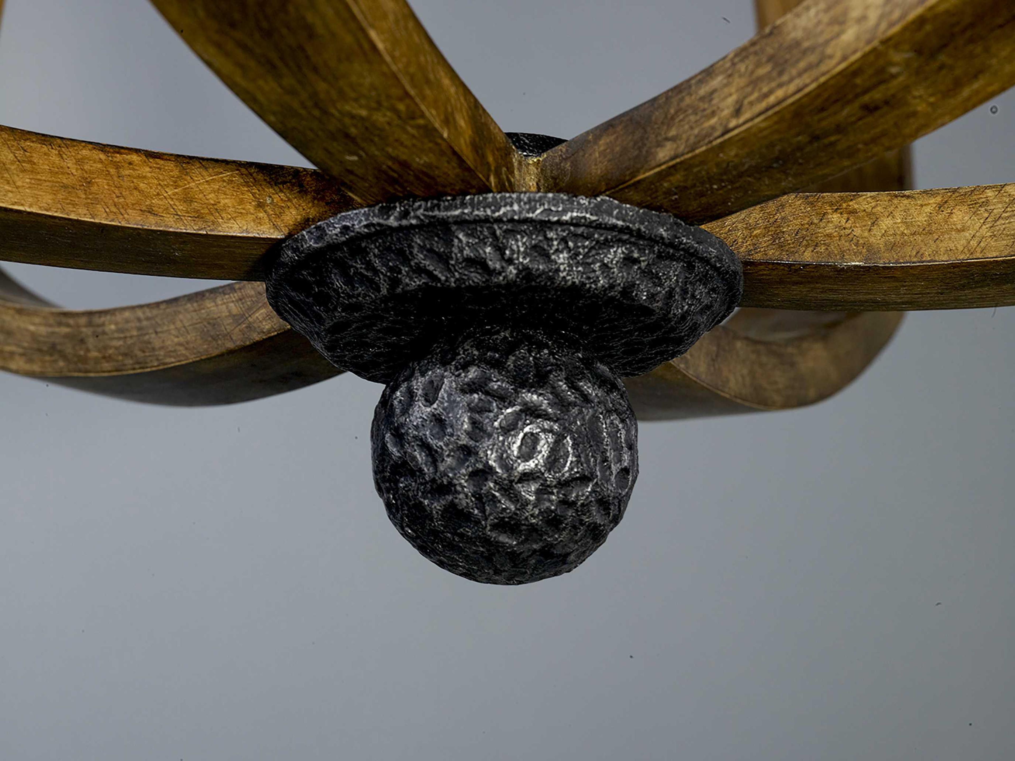 Maxim Lighting Road House 6-Light Barn Wood Iron Ore Brown Island Pendant