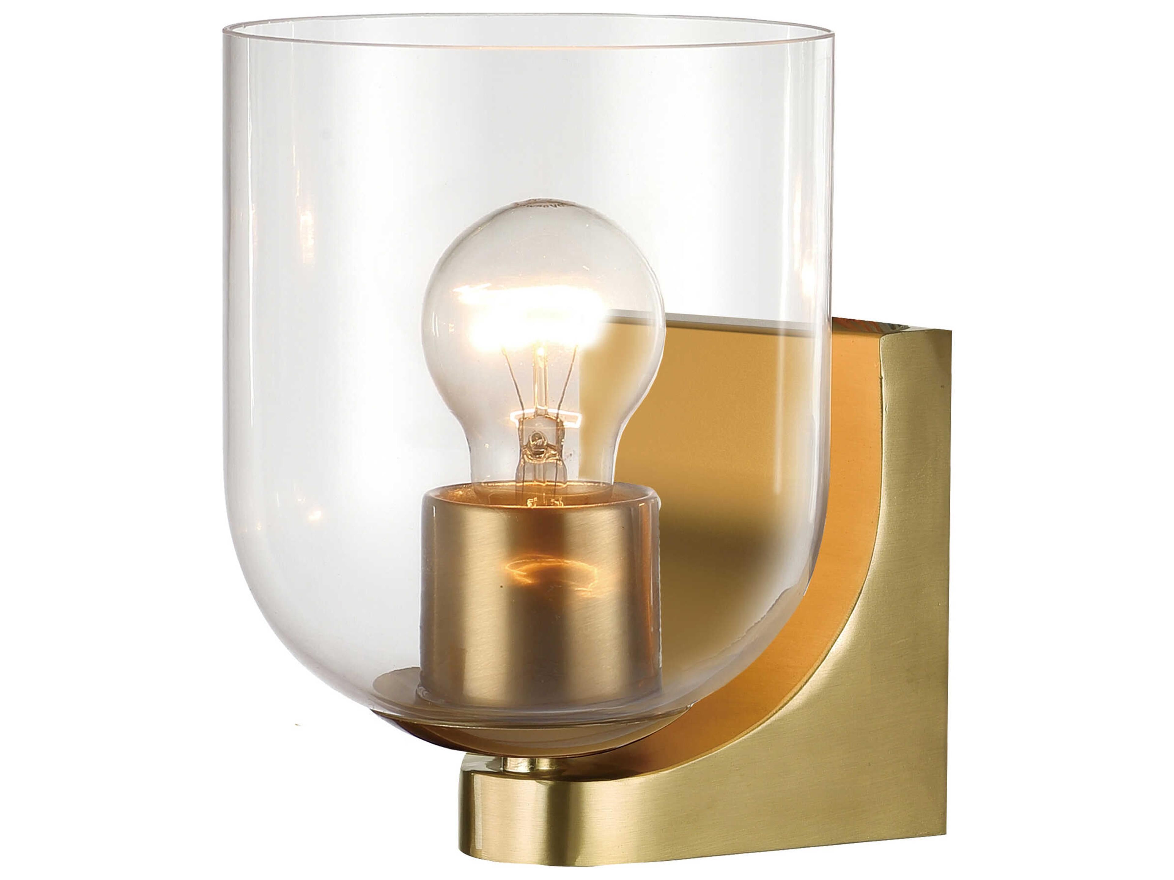 Scoop 1-Light Natural Aged Brass Wall Sconce