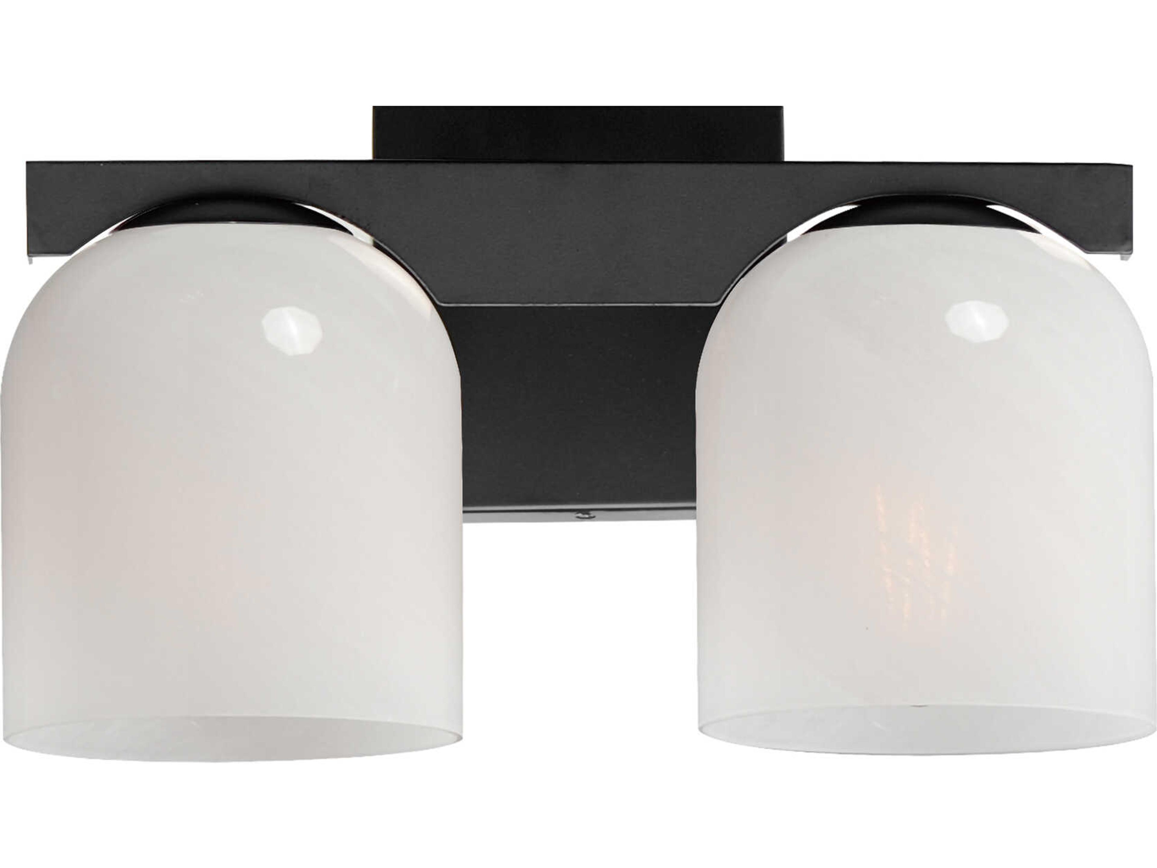 Scoop 2-Light Black Vanity Light