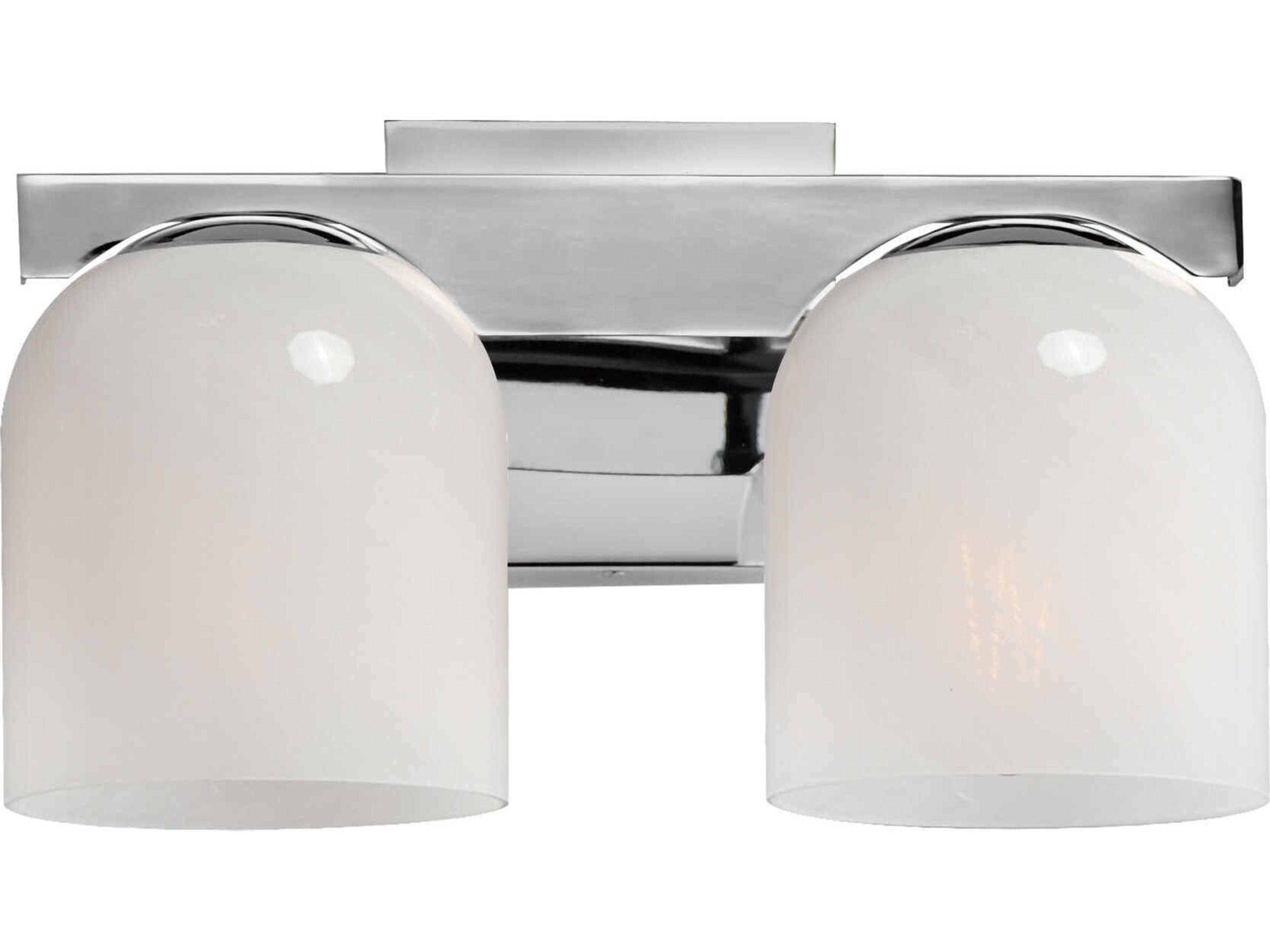 Scoop 2-Light Polished Chrome Vanity Light
