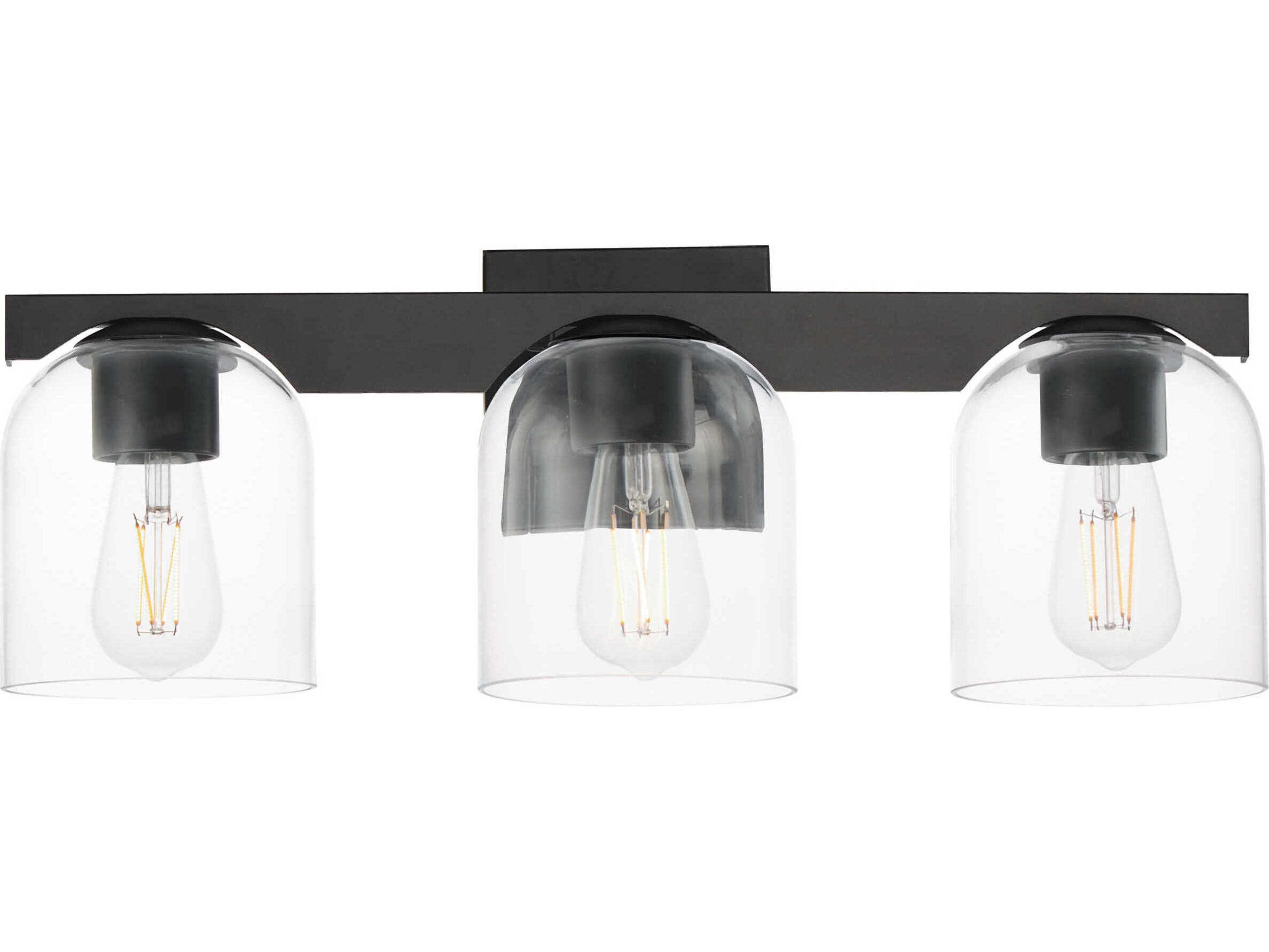 Scoop 3-Light Black Vanity Light