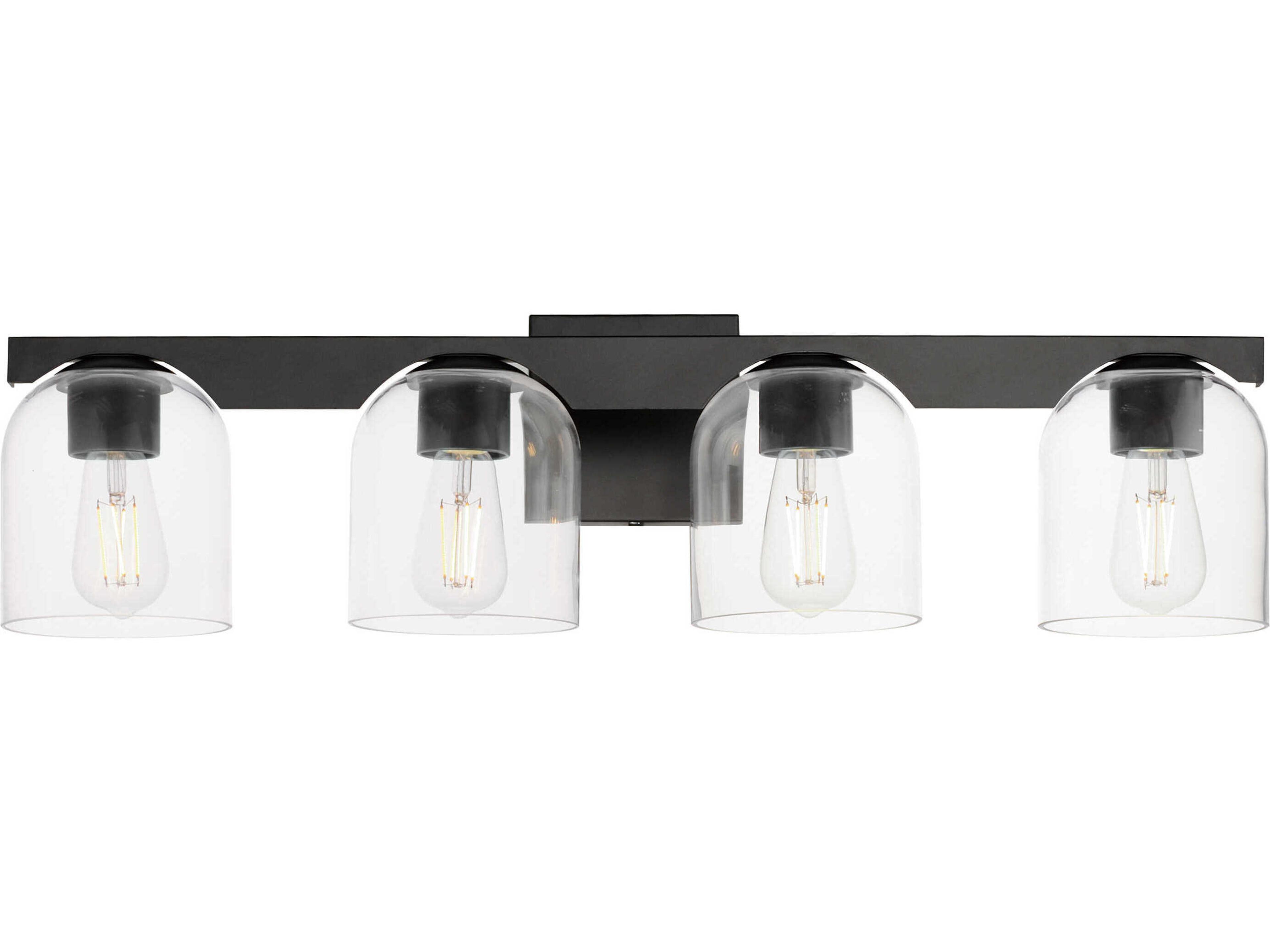 Scoop 4-Light Black Vanity Light
