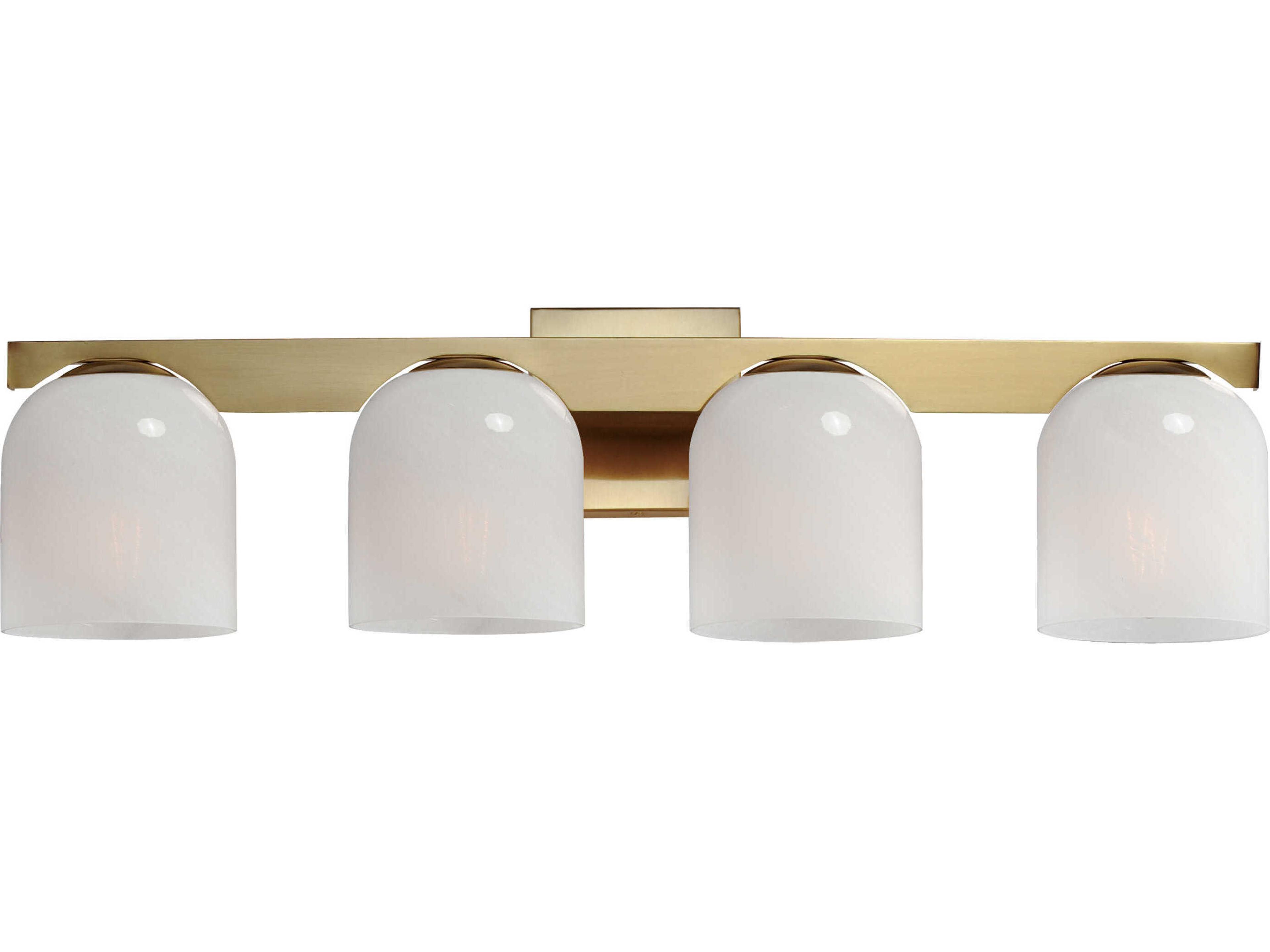 Scoop 4-Light Natural Aged Brass Vanity Light