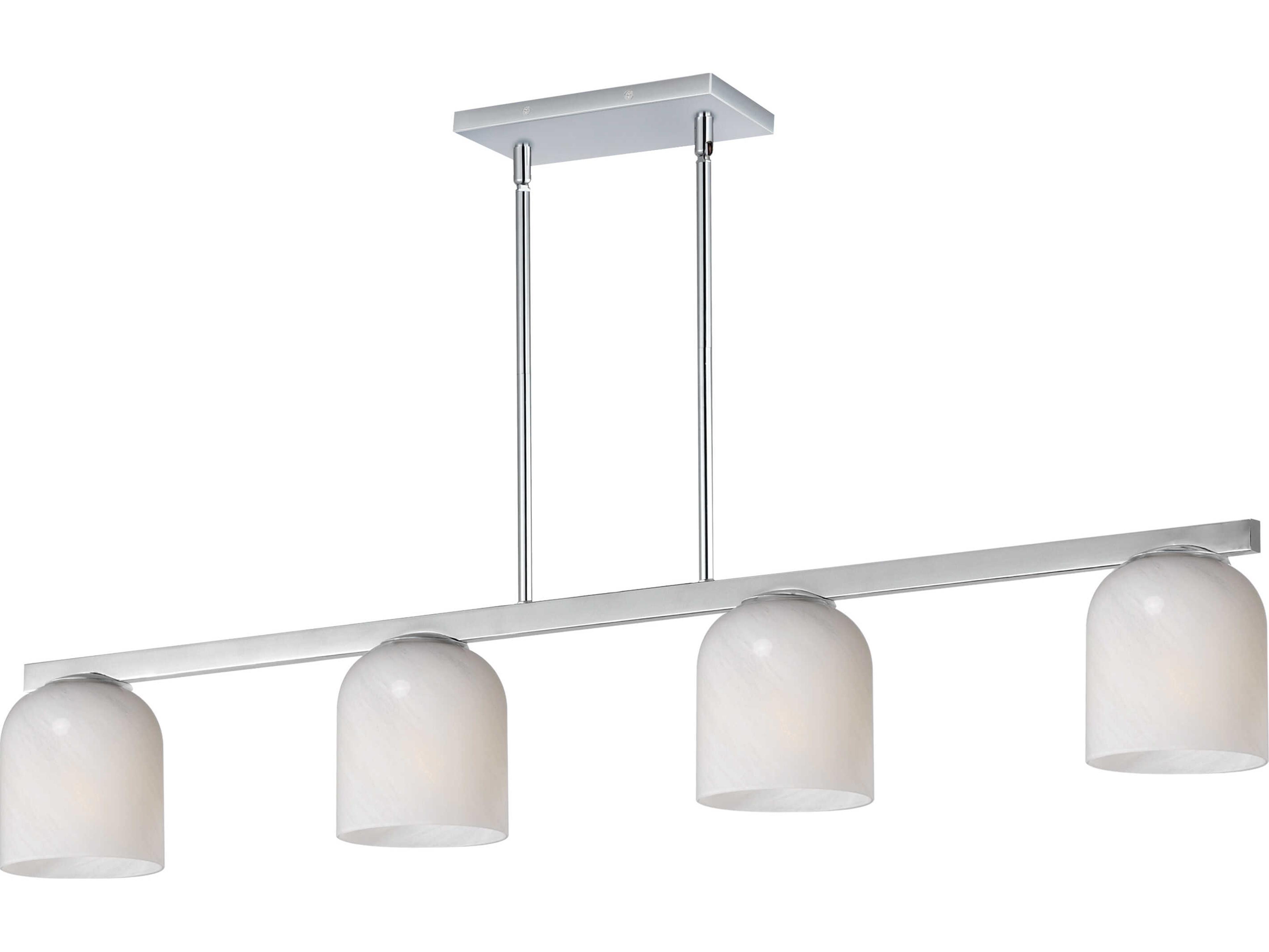 Scoop 4-Light Polished Chrome Bell Island Pendant