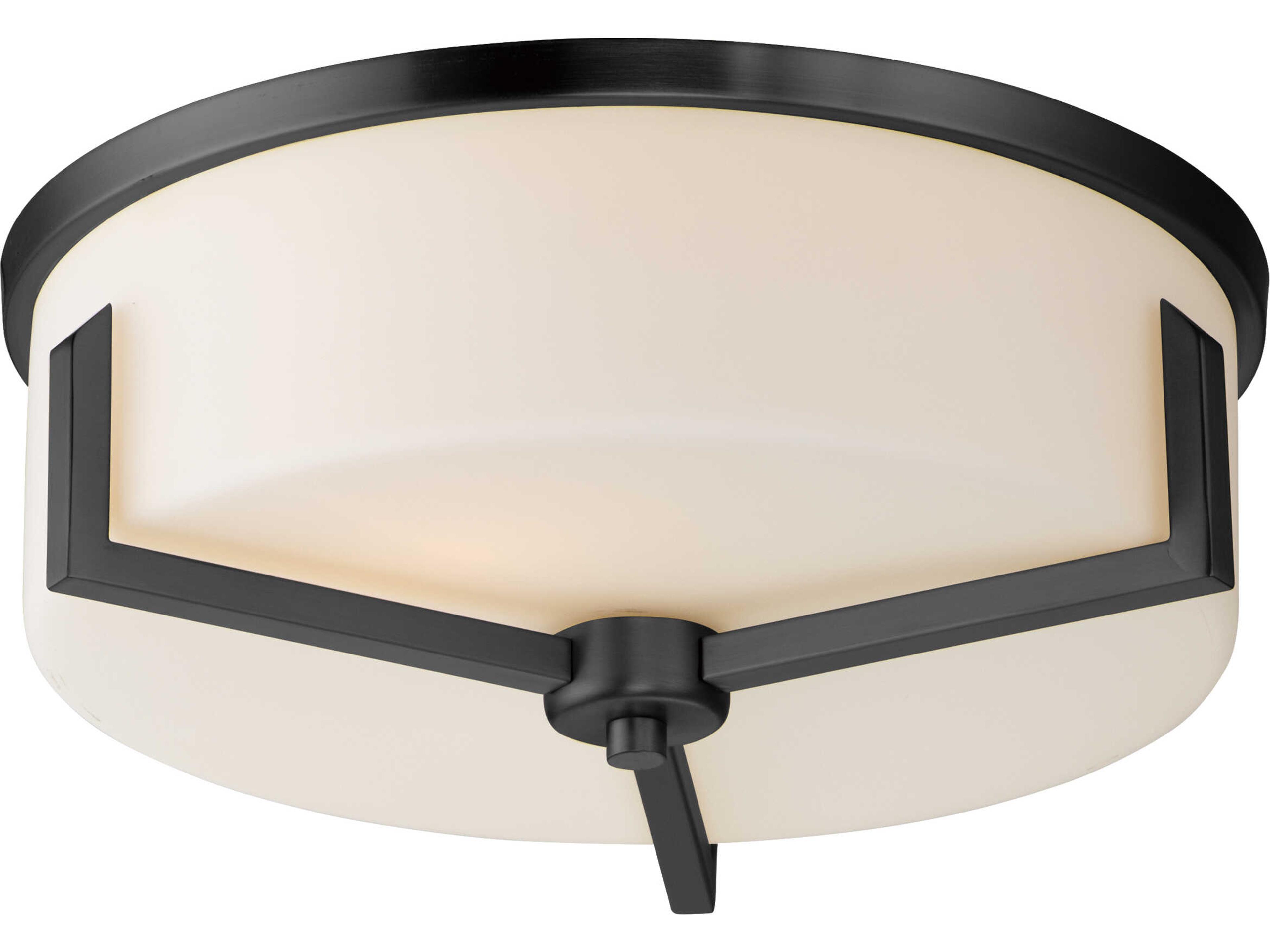 Dart 3-Light Black Drum Flush Mount