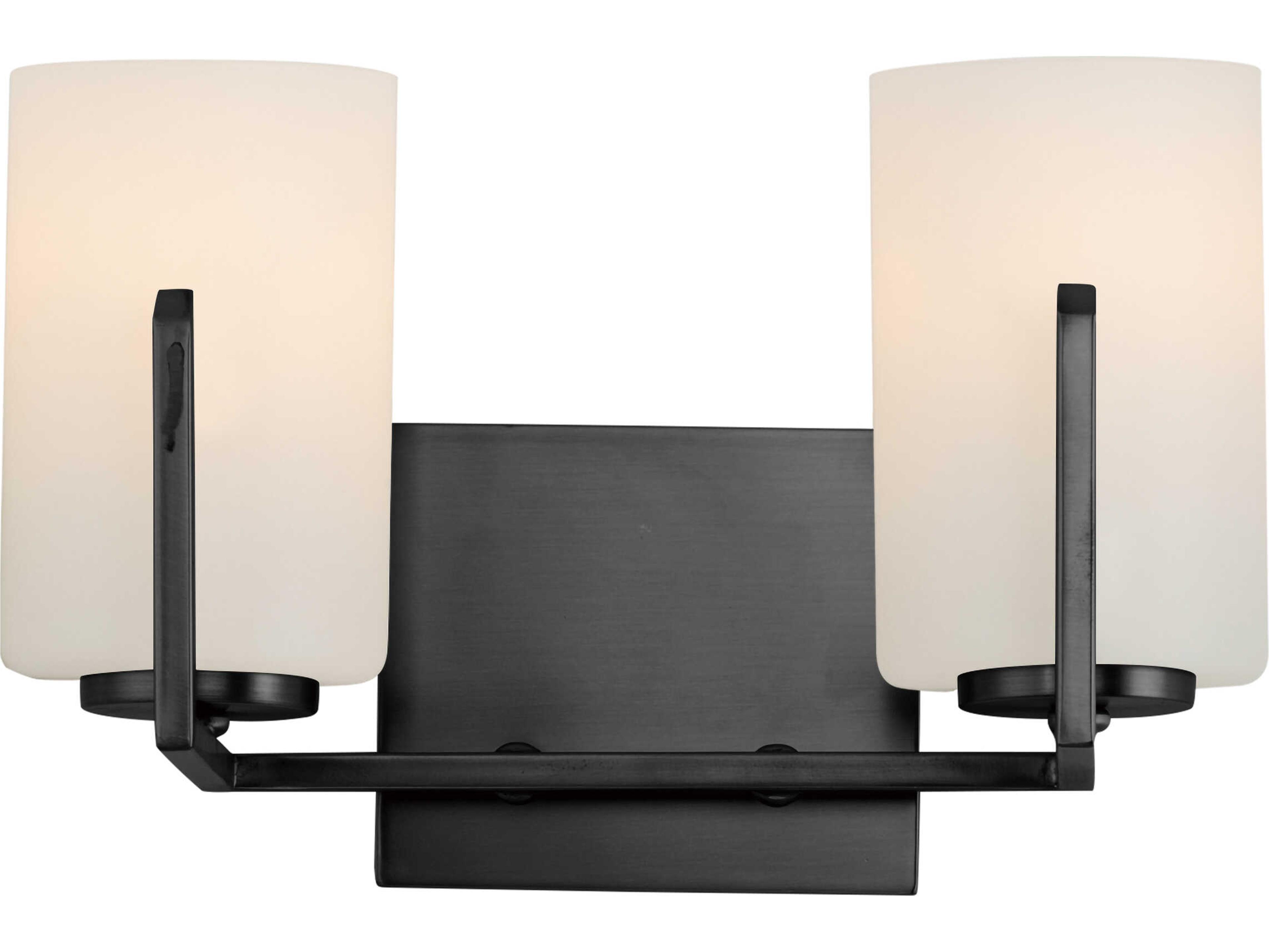 Dart 2-Light Black Vanity Light