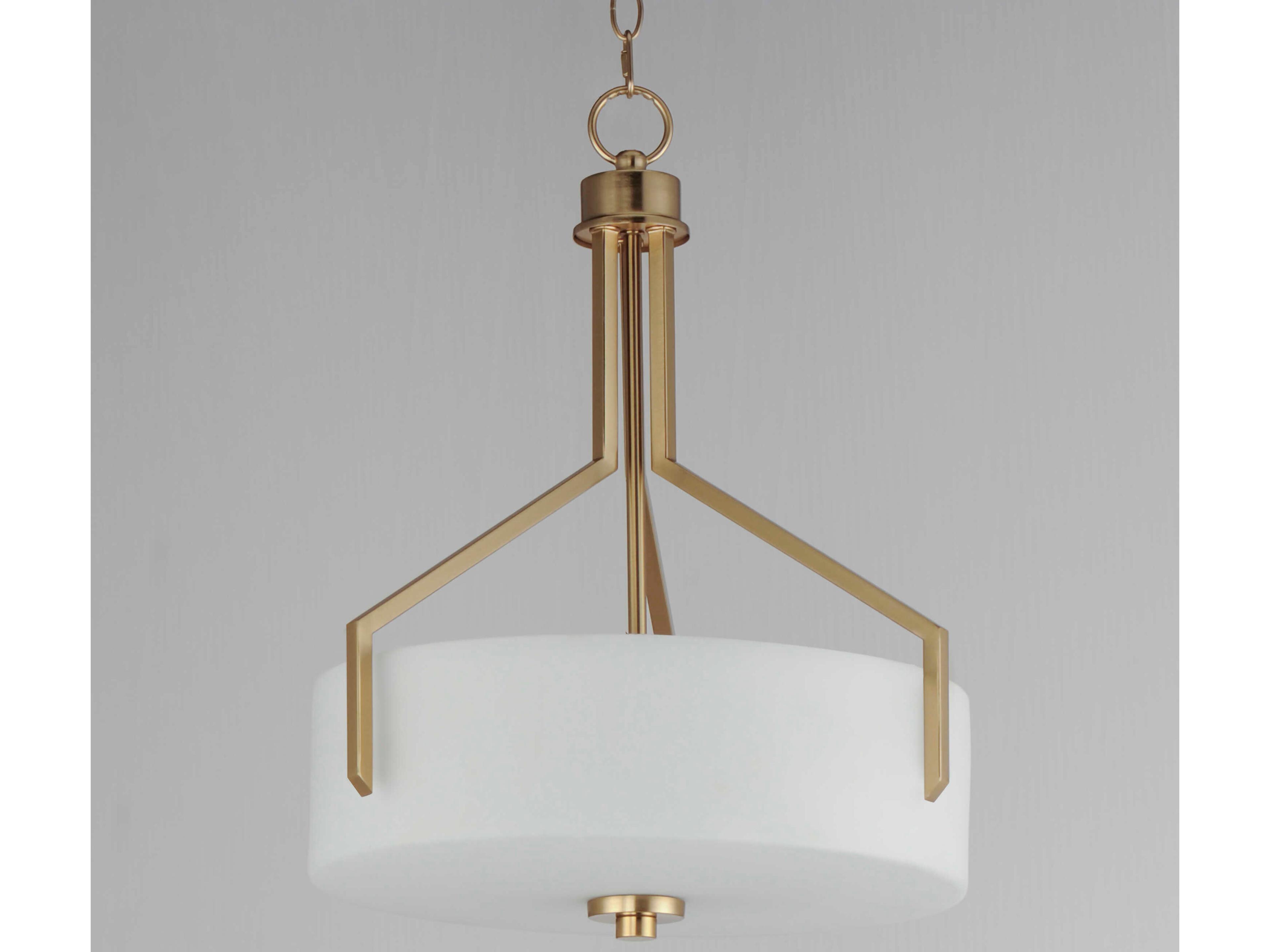 Maxim Lighting Dart 3-Light Satin Brass Drum Pendant