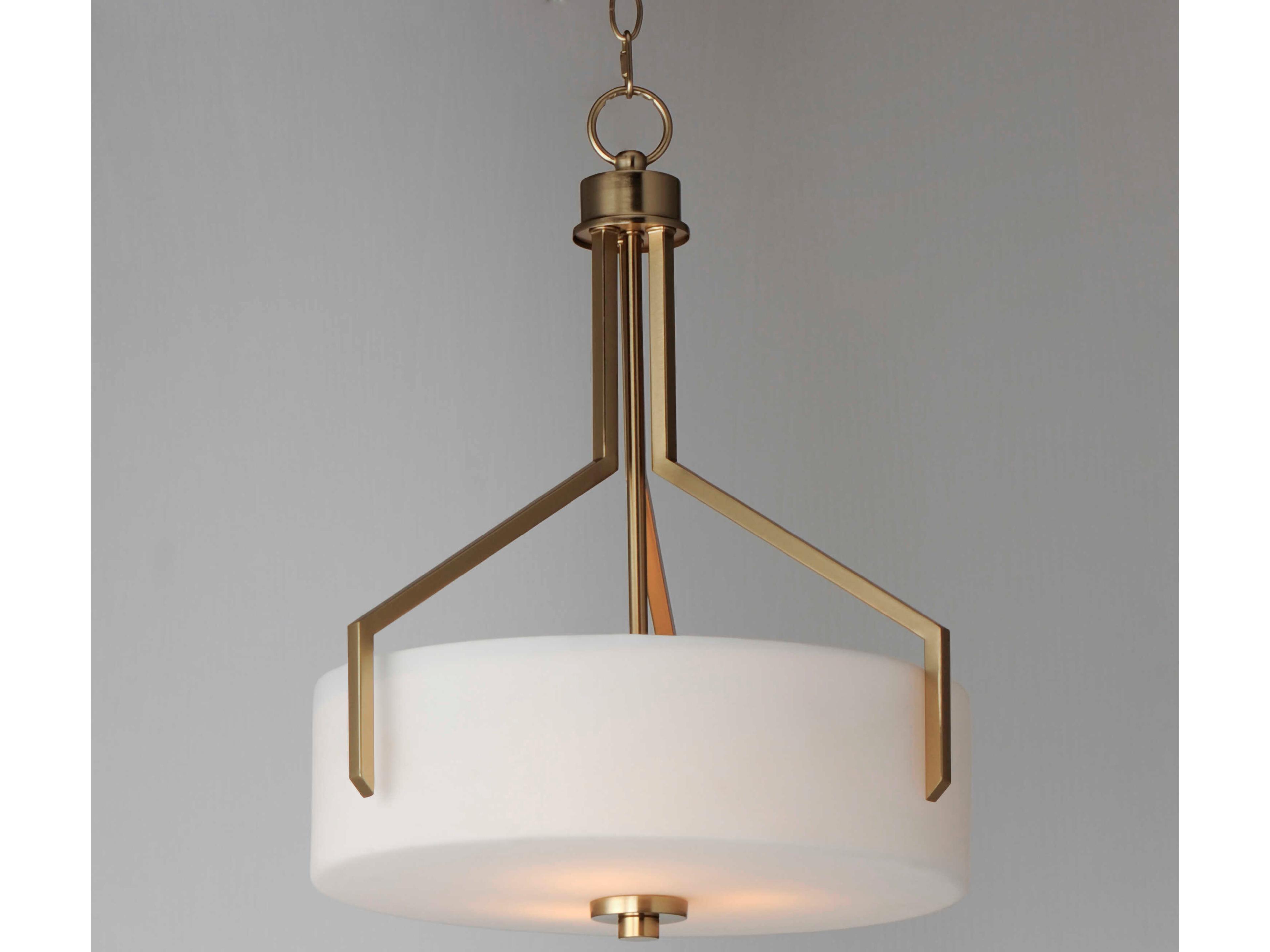 Maxim Lighting Dart 3-Light Satin Brass Drum Pendant