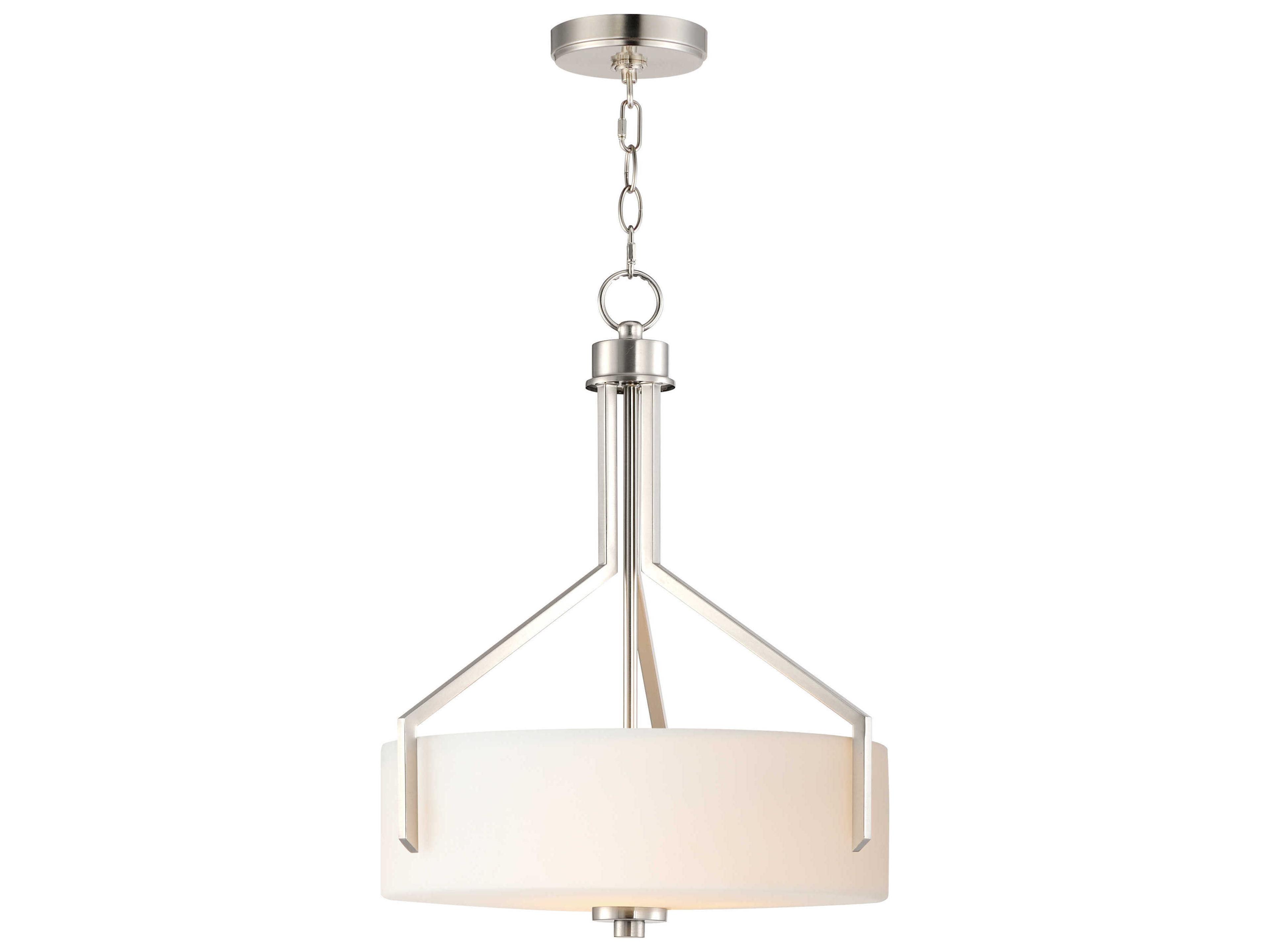Dart 3-Light Satin Nickel Drum Pendant