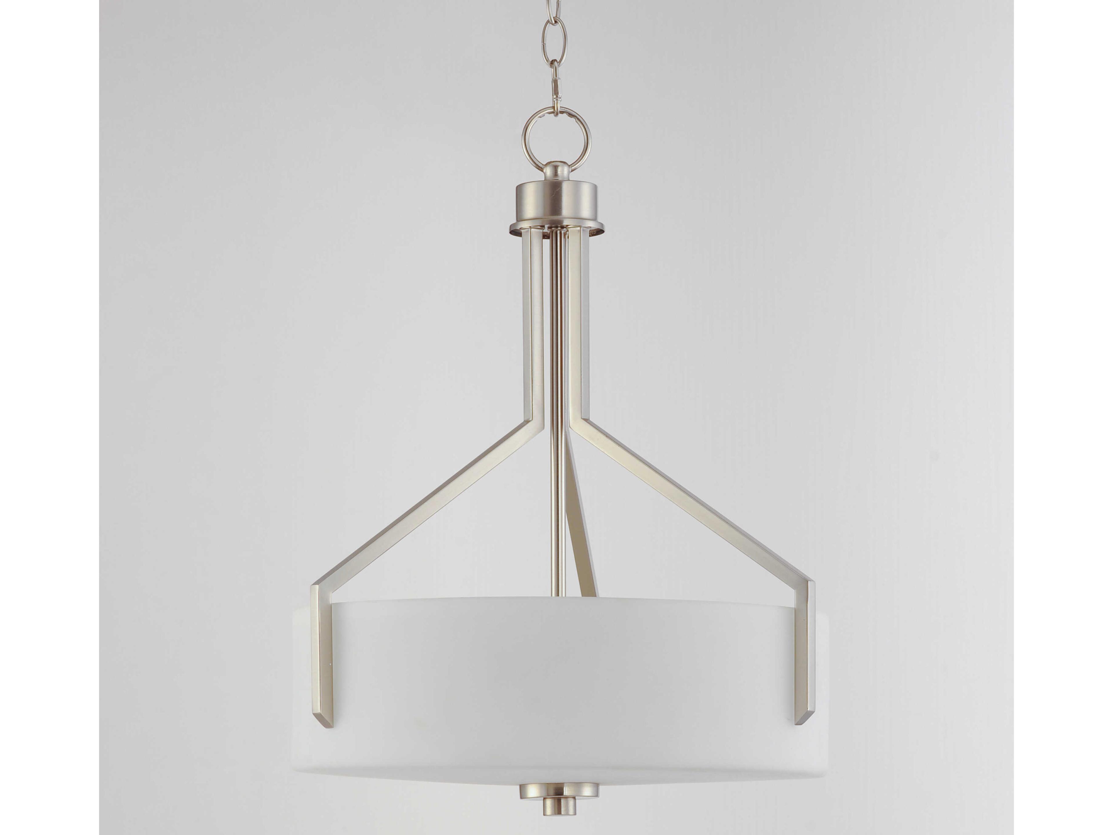Maxim Lighting Dart 3-Light Satin Nickel Drum Pendant
