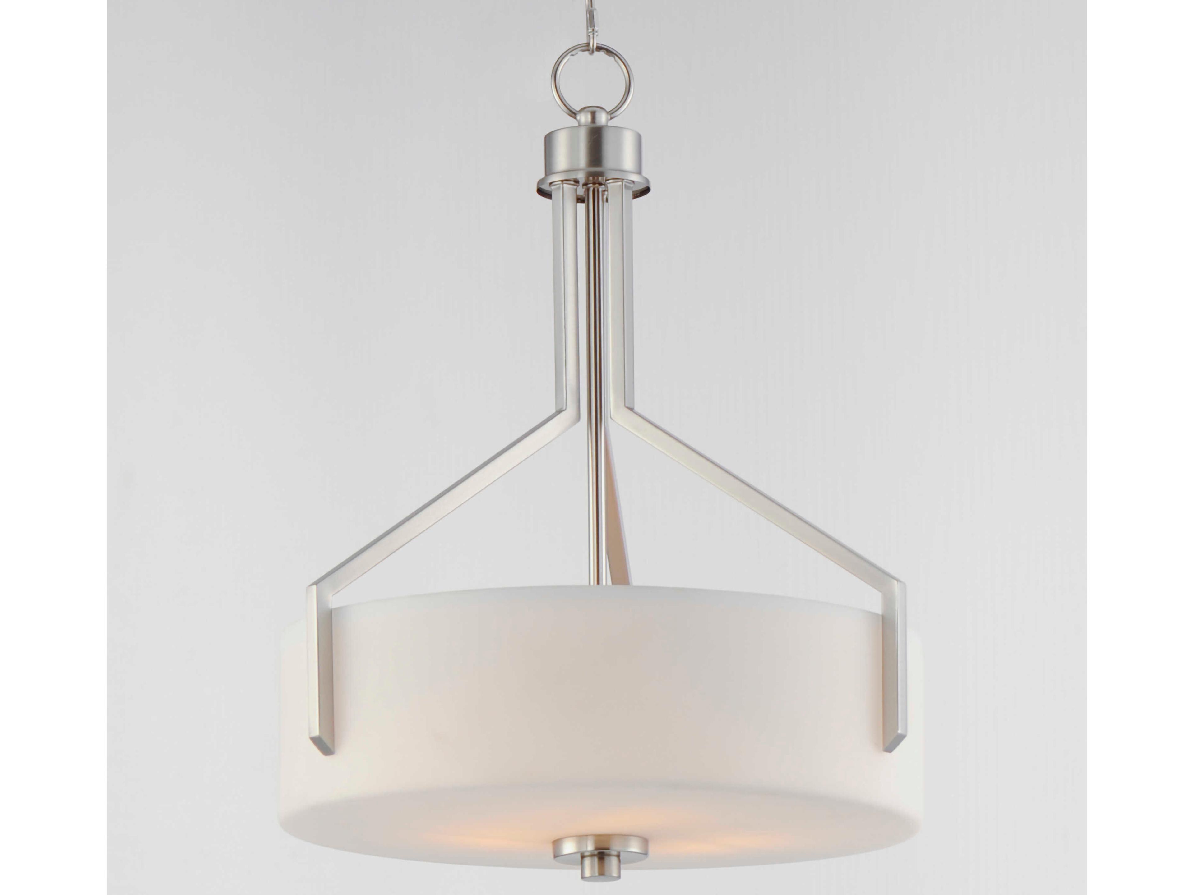 Maxim Lighting Dart 3-Light Satin Nickel Drum Pendant