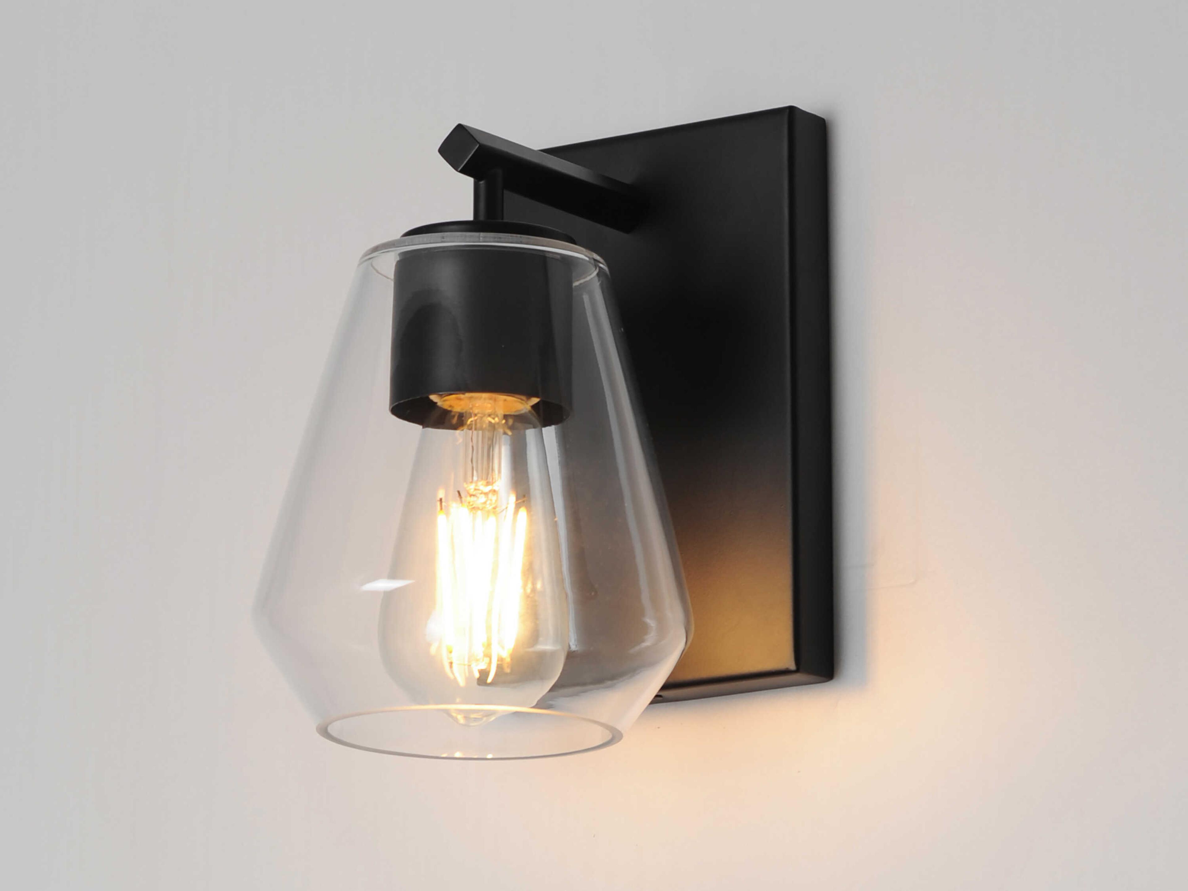 Maxim Lighting Geode 1-Light Black Wall Sconce