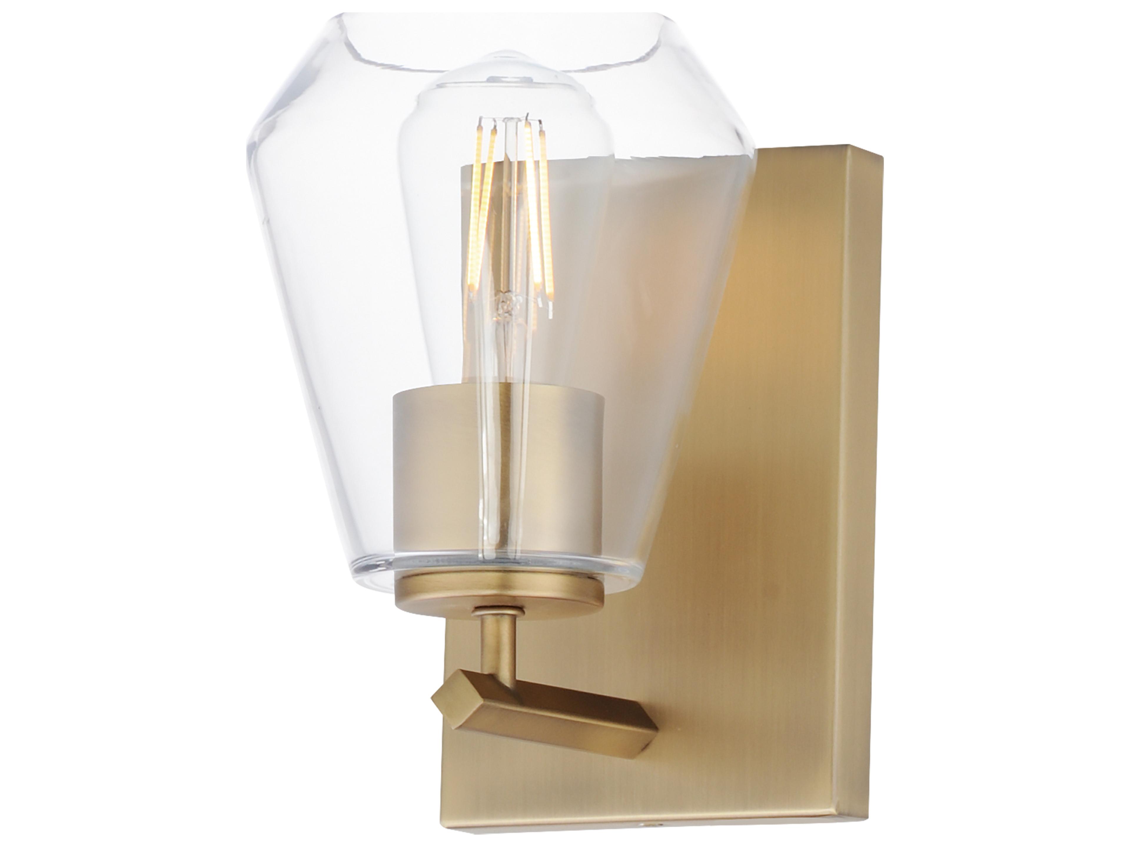 Geode 1-Light Natural Aged Brass Wall Sconce