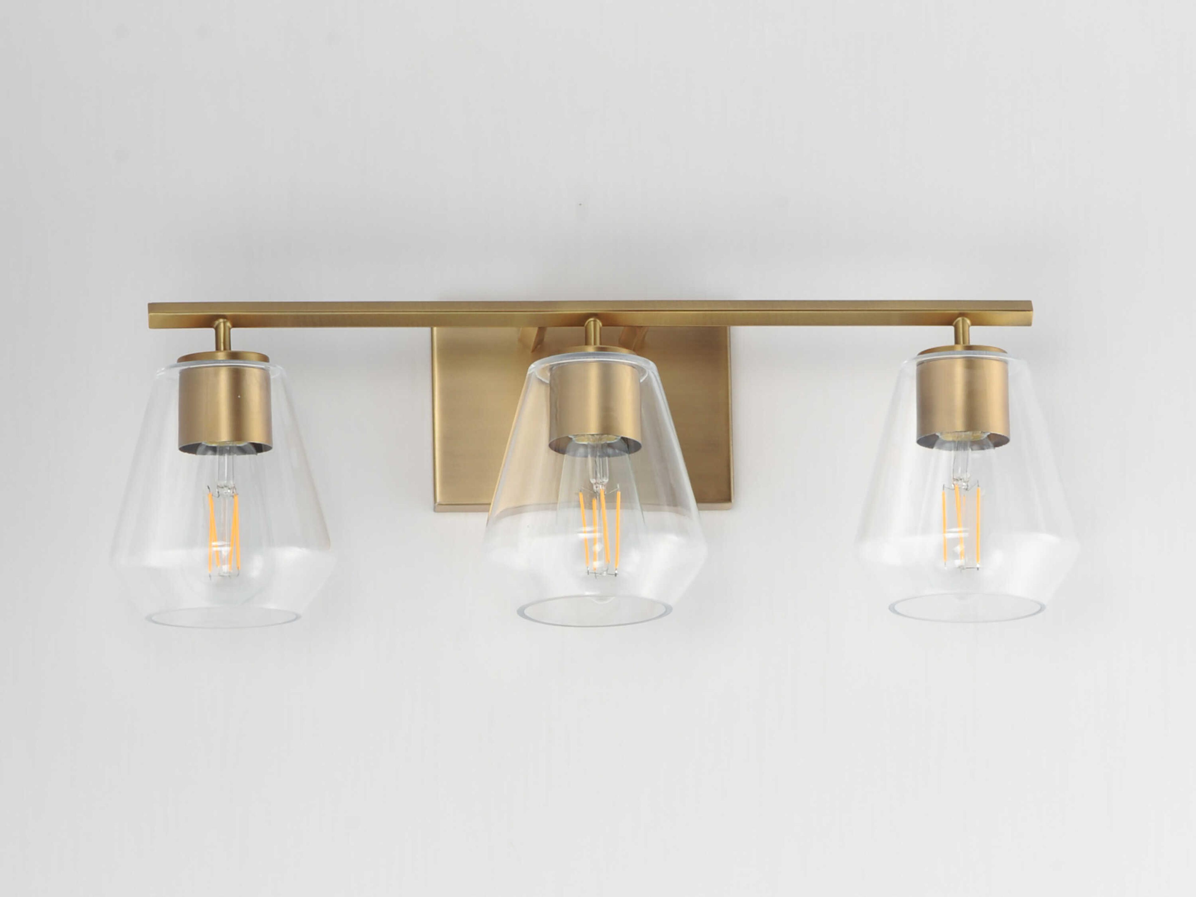Maxim Lighting Geode 3-Light Natural Aged Brass Vanity Light