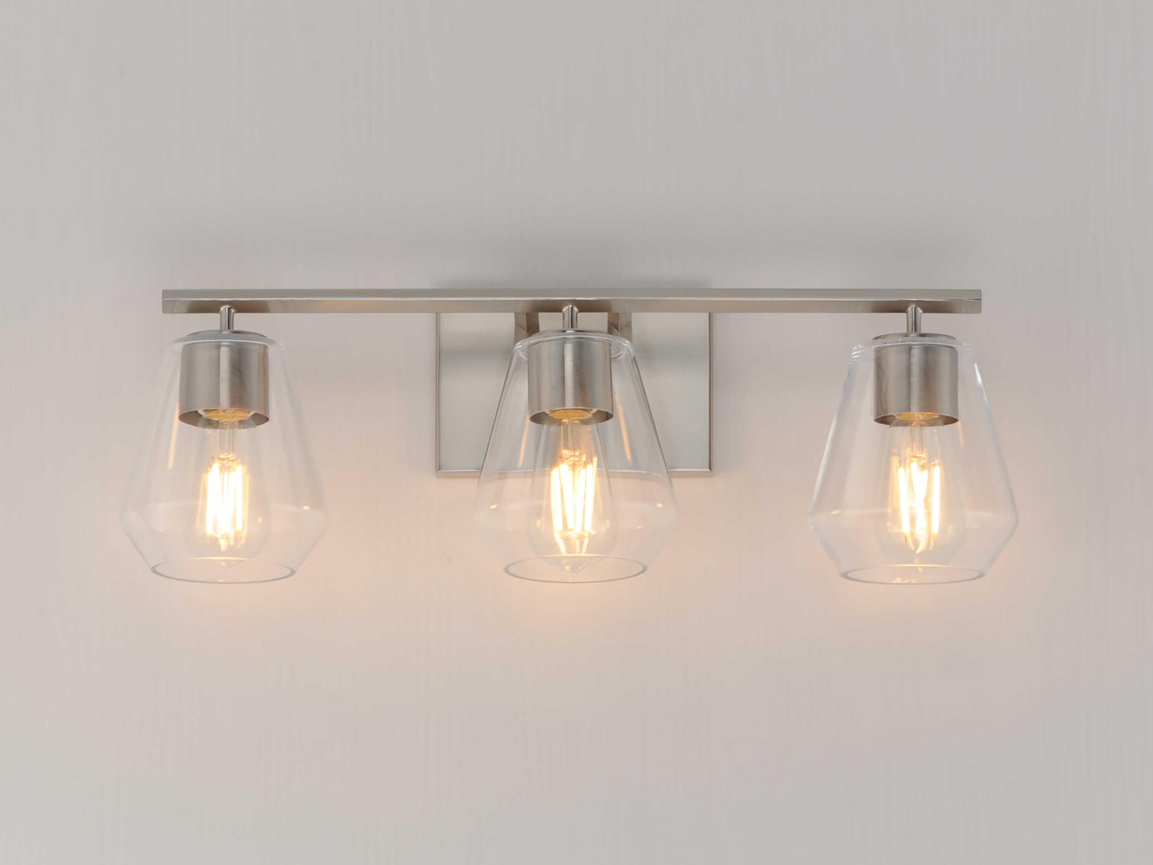 Maxim Lighting Geode 3-Light Satin Nickel Vanity Light