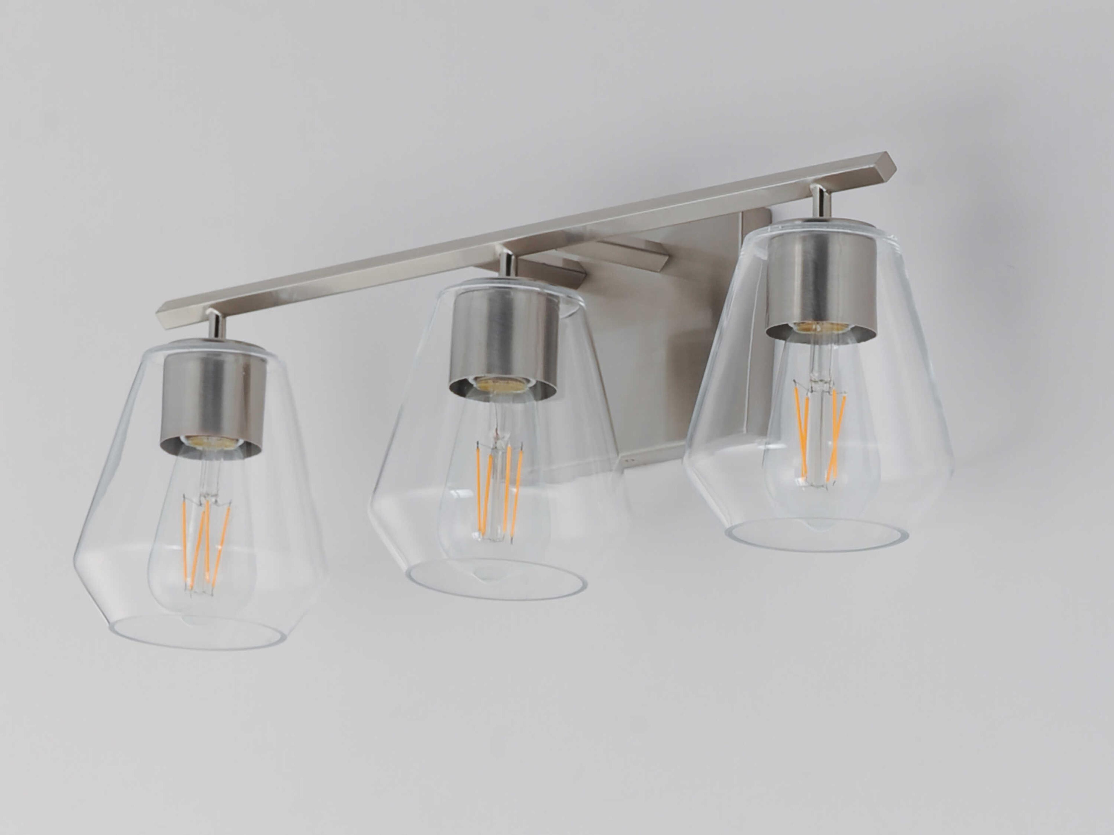 Maxim Lighting Geode 3-Light Satin Nickel Vanity Light