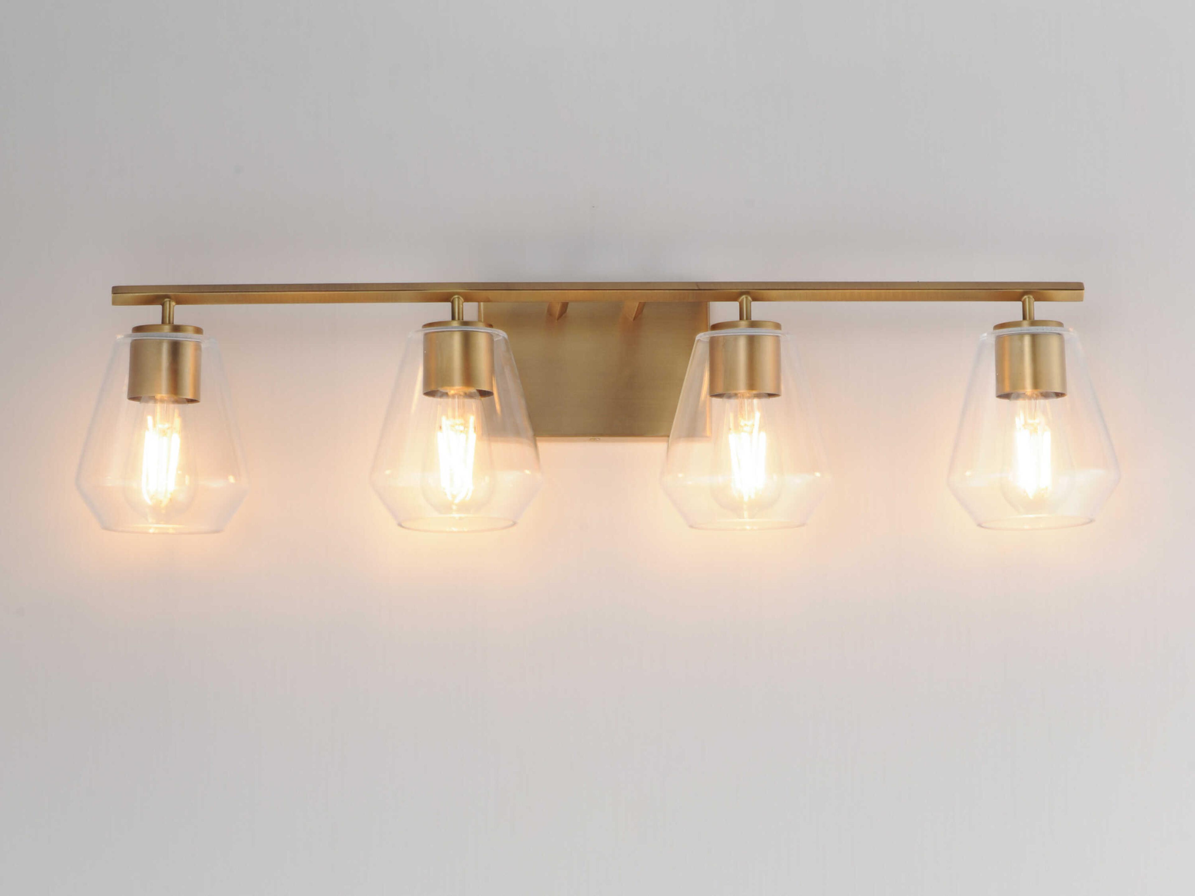 Maxim Lighting Geode 4-Light Natural Aged Brass Vanity Light