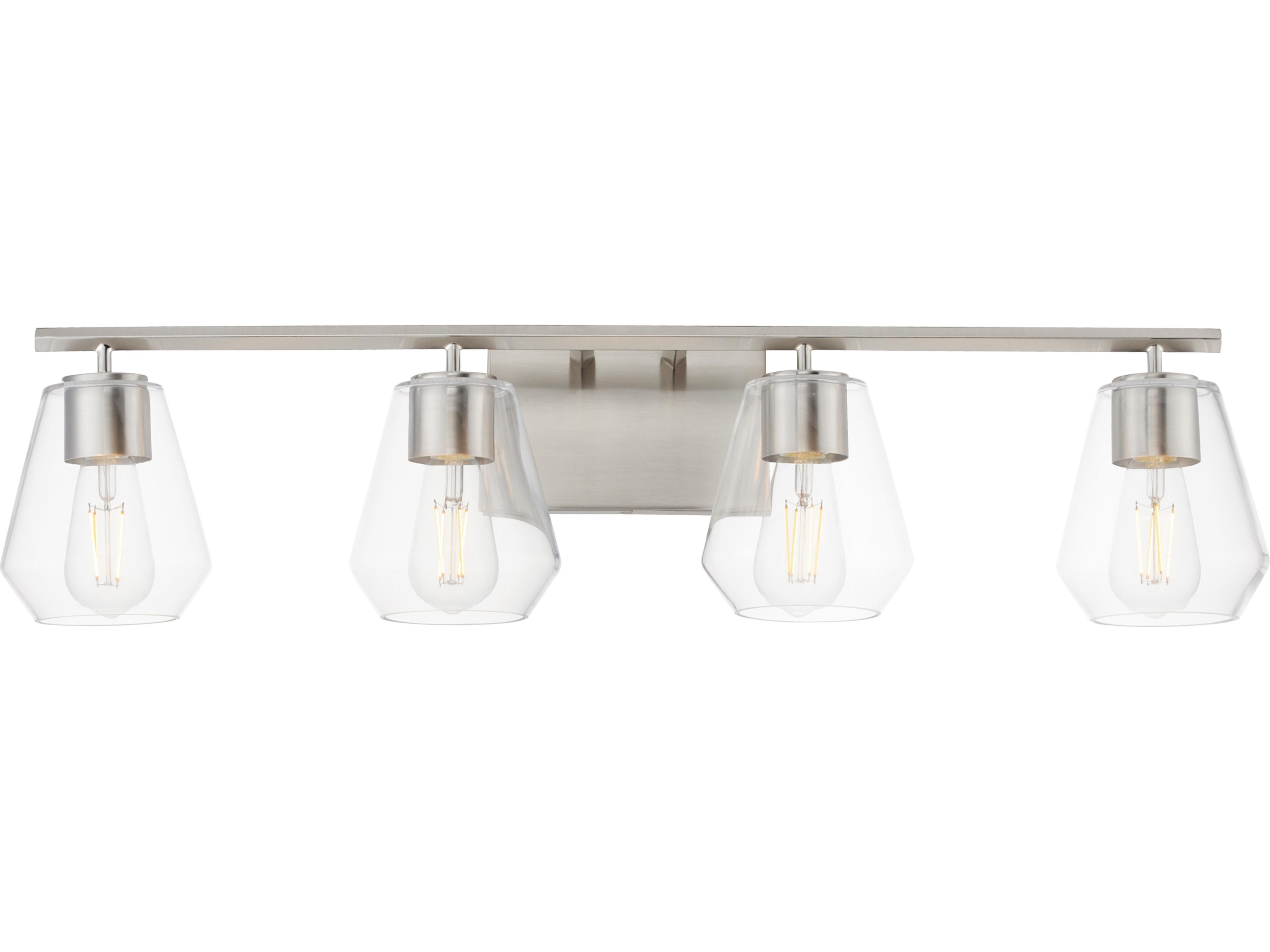 Geode 4-Light Satin Nickel Vanity Light