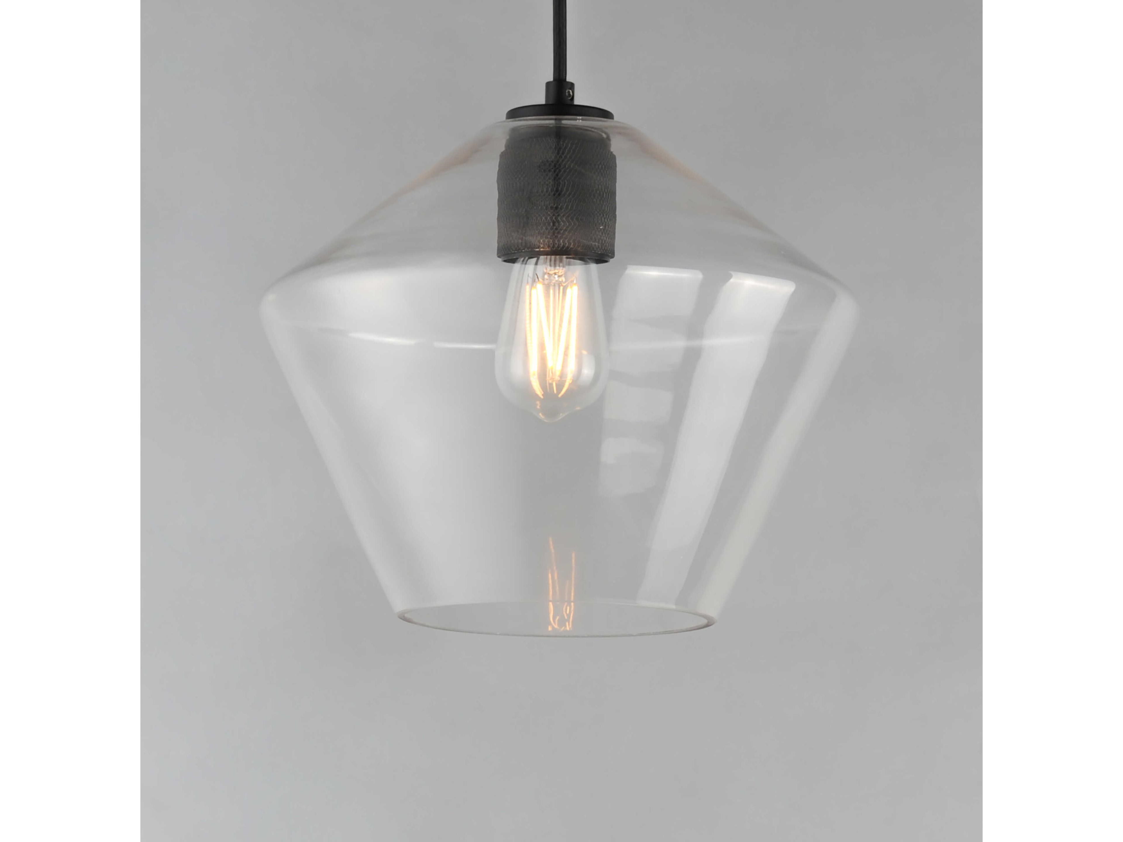 Maxim Lighting Geode 1-Light Black Mini Pendant