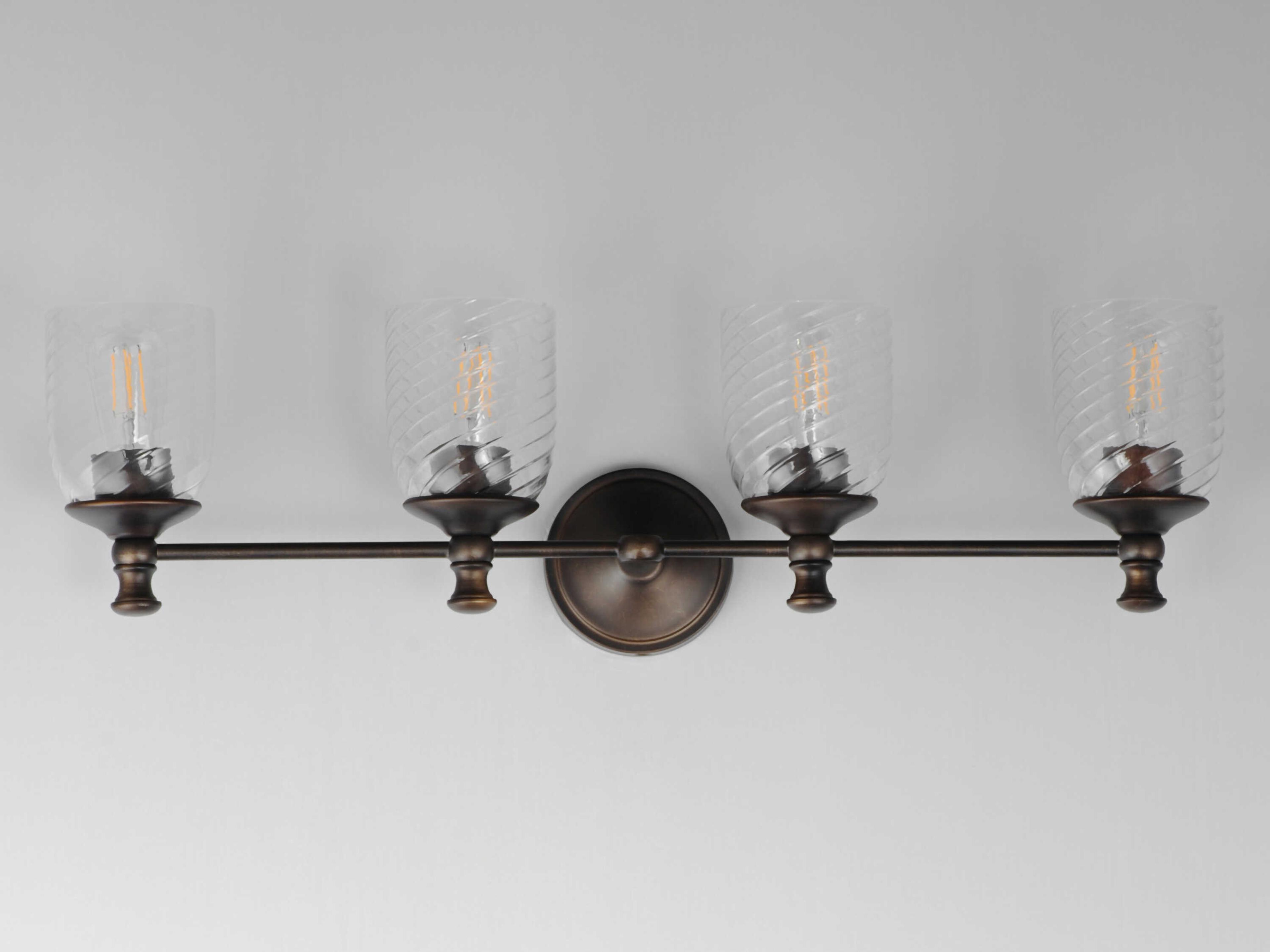 Maxim Lighting Swirl 4-Light Antique Bronze Traditional Vanity Light