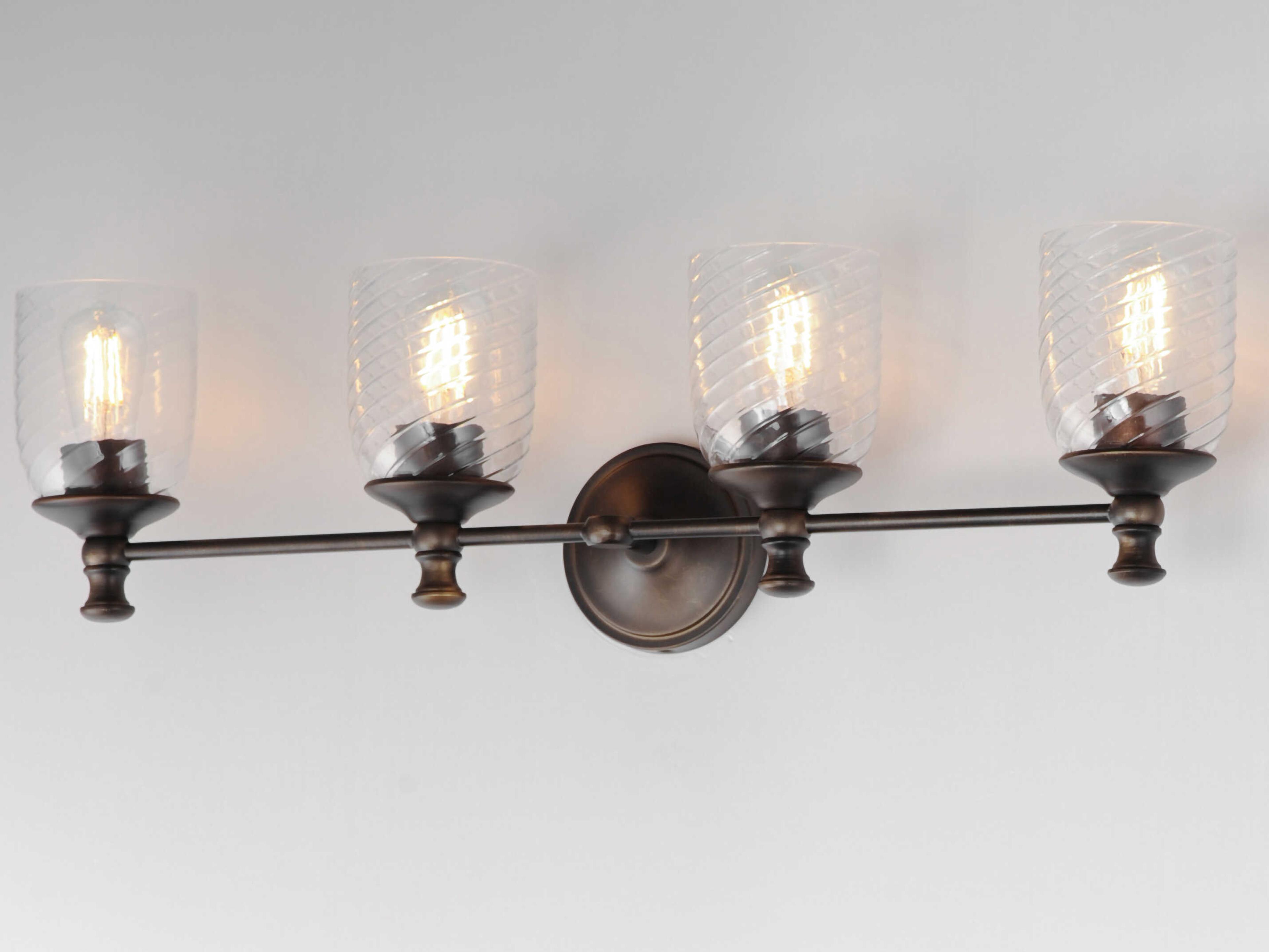 Maxim Lighting Swirl 4-Light Antique Bronze Traditional Vanity Light