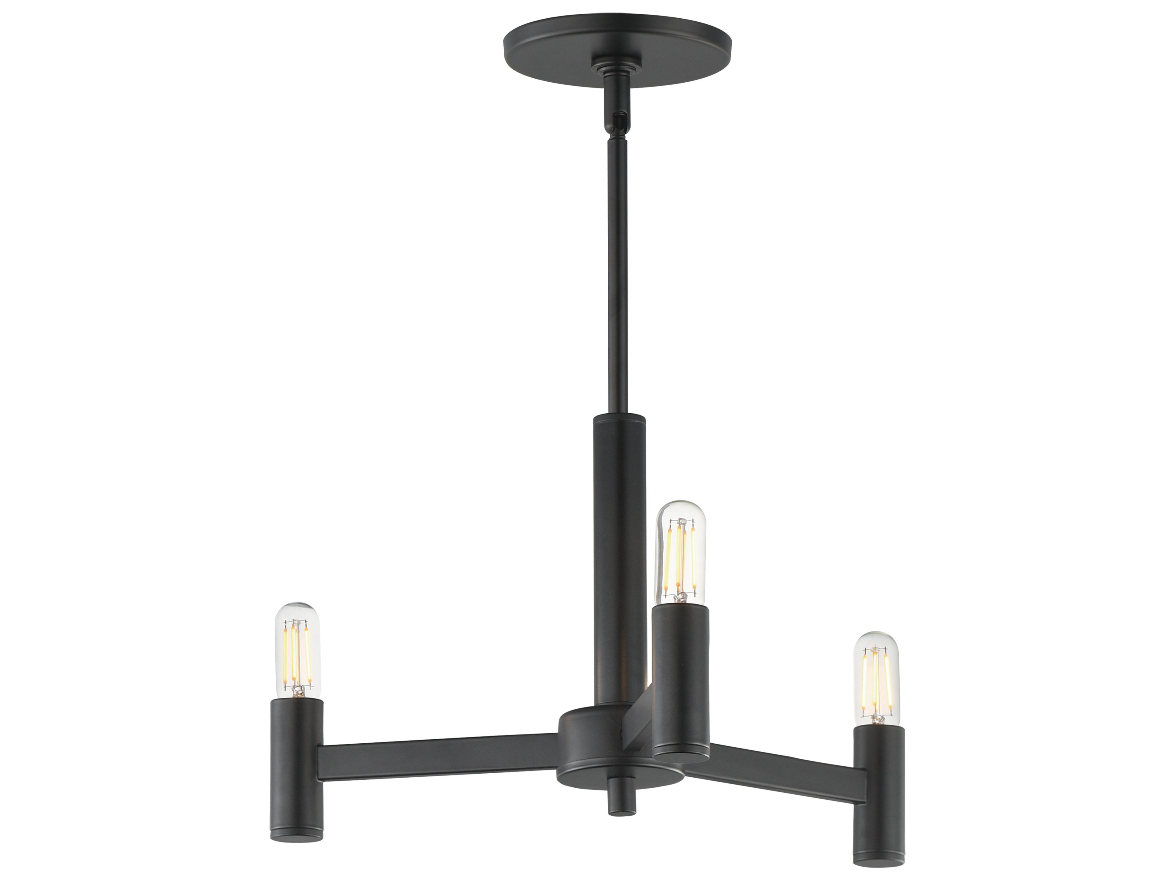 Emana 3- Light Black Chandelier