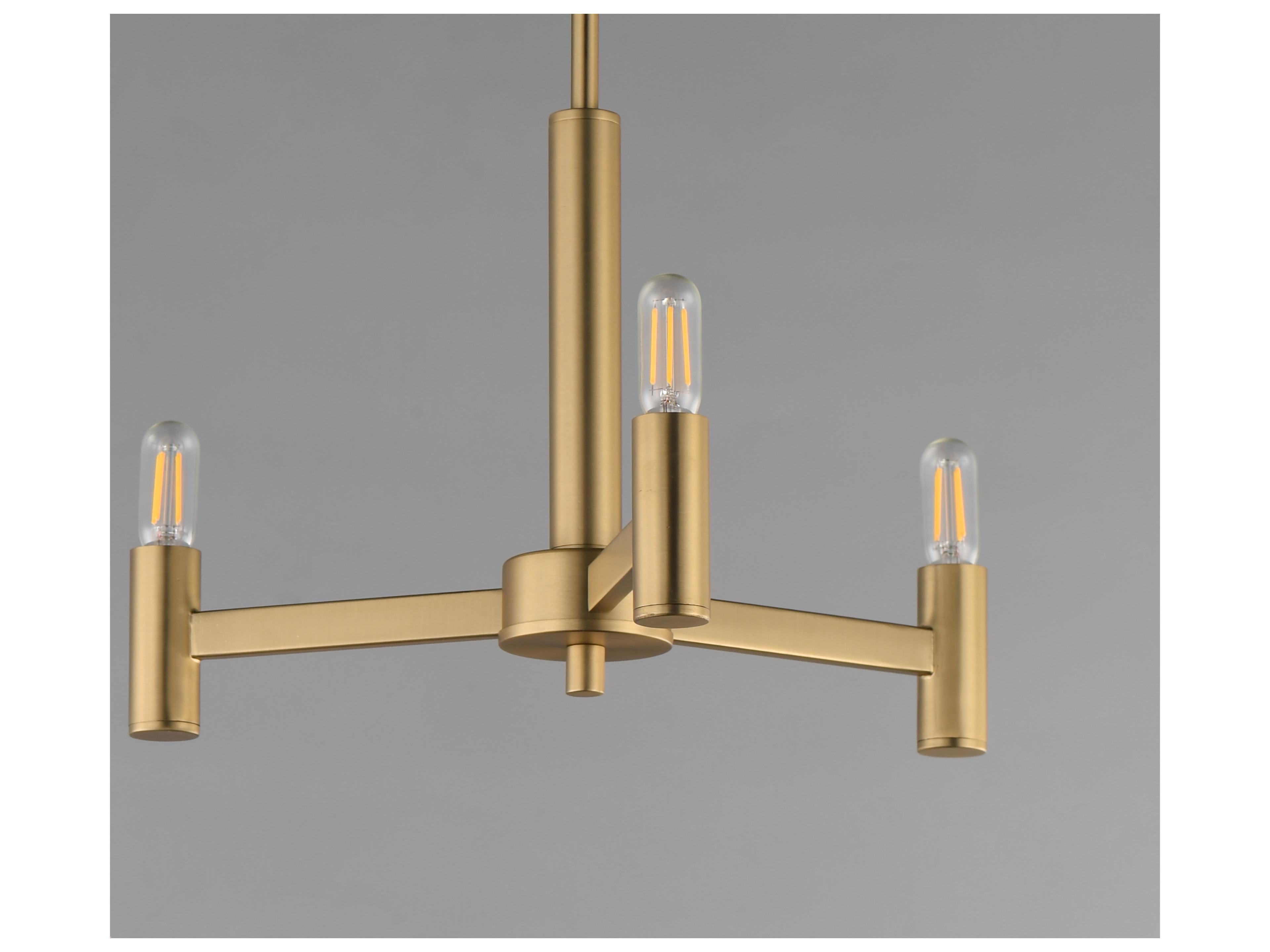 Maxim Lighting Emana 3- Light Natural Aged Brass Chandelier