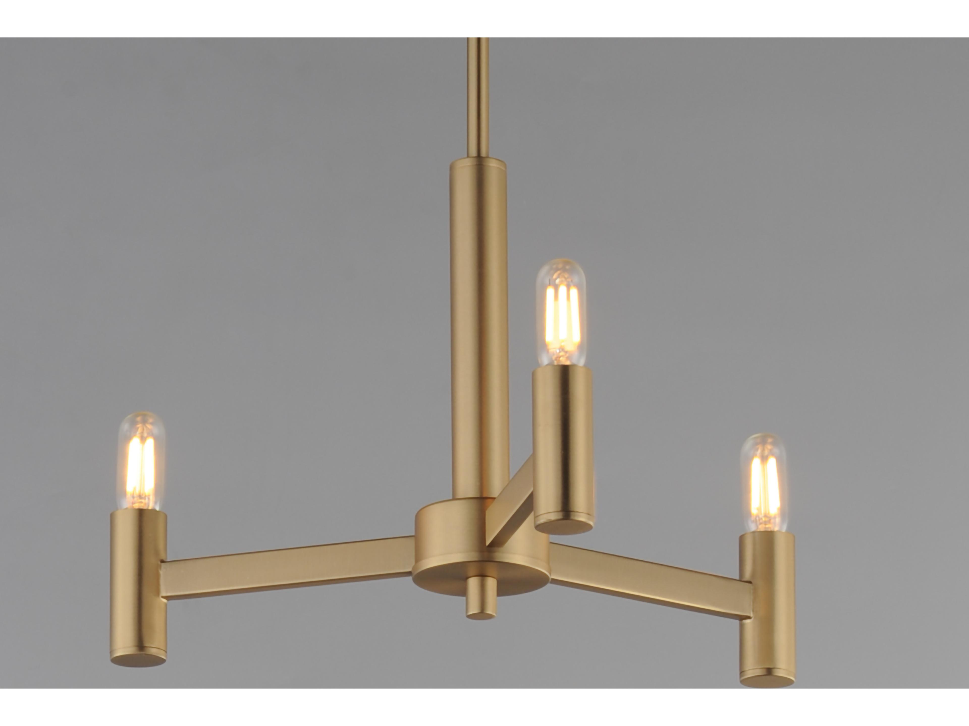 Maxim Lighting Emana 3- Light Natural Aged Brass Chandelier