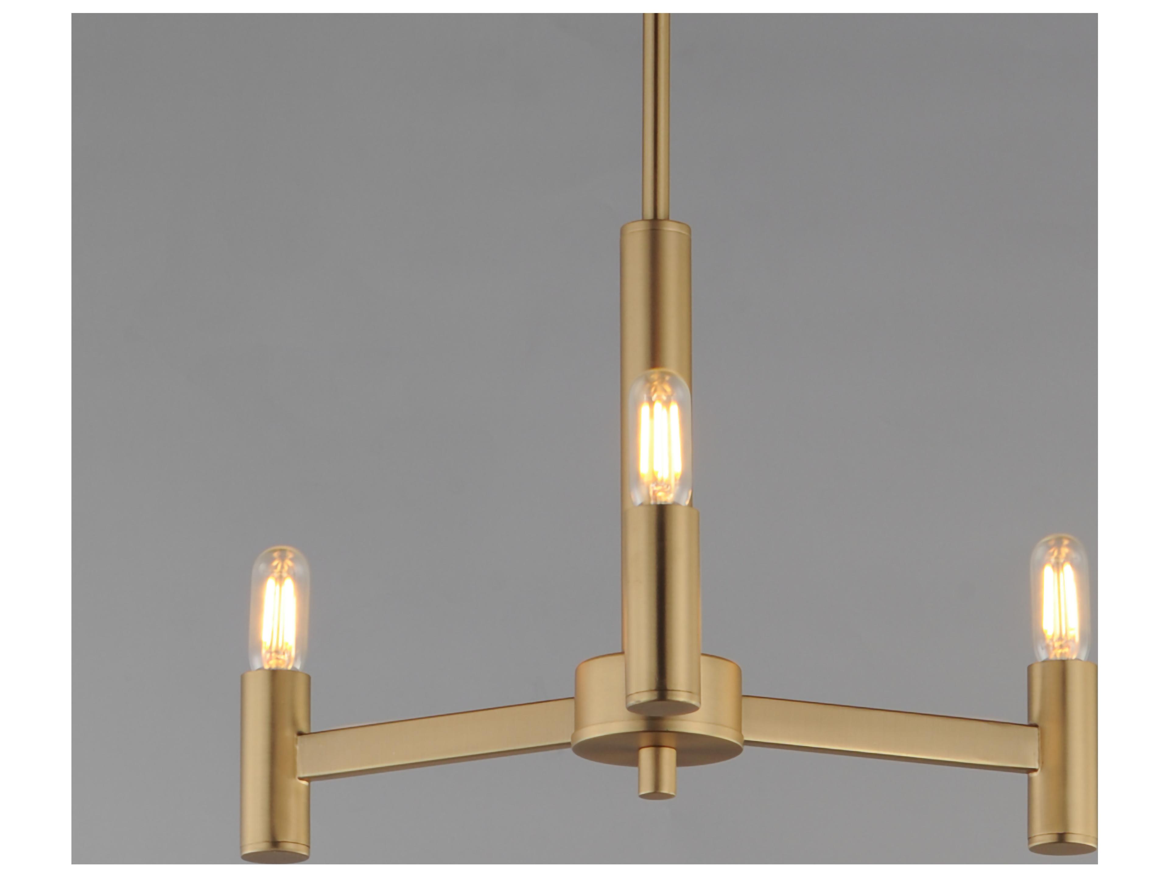 Maxim Lighting Emana 3- Light Natural Aged Brass Chandelier