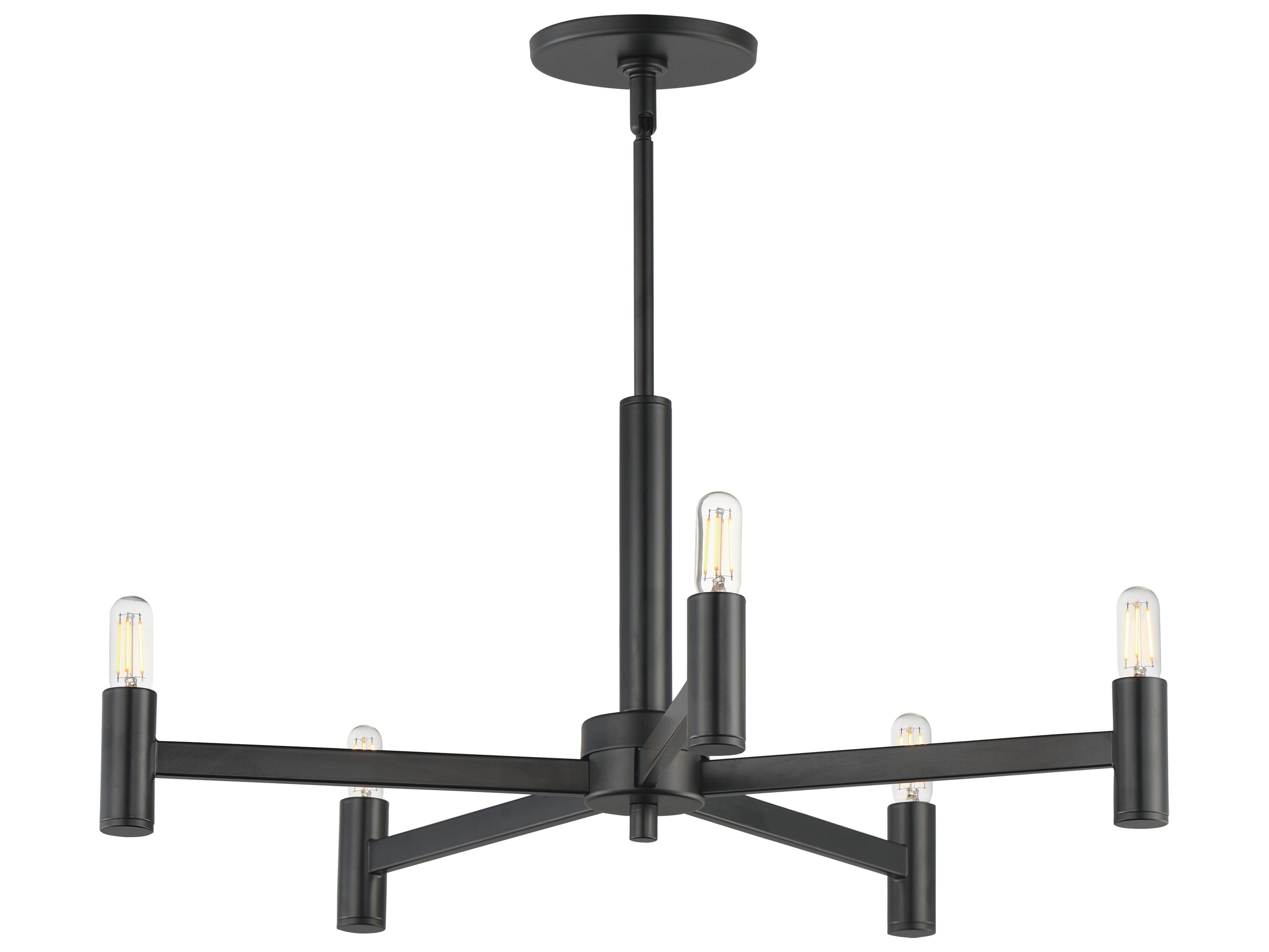 Emana 5- Light Black Chandelier