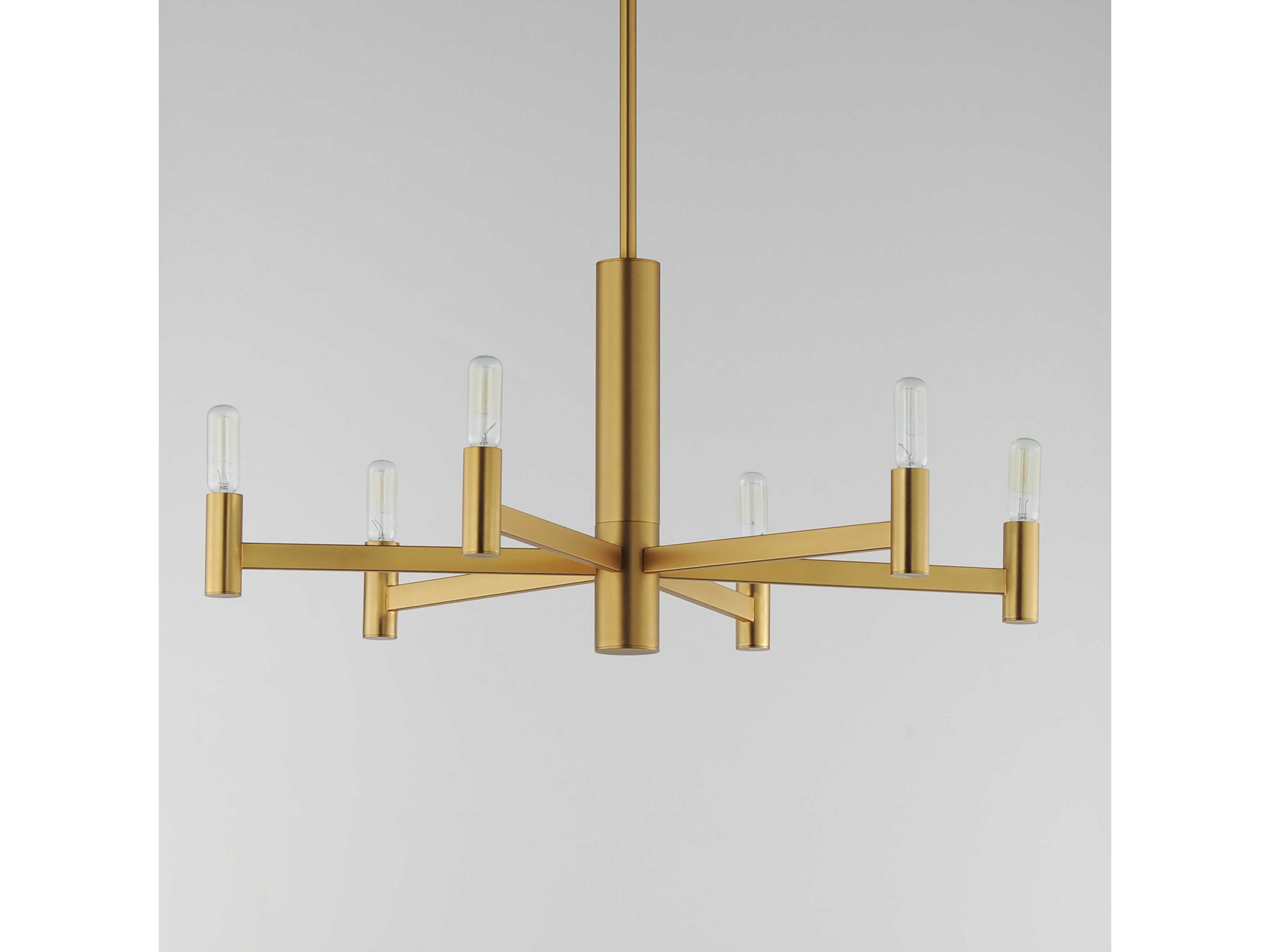 Maxim Lighting Emana 6-Light Natural Aged Brass Candelabra Chandelier