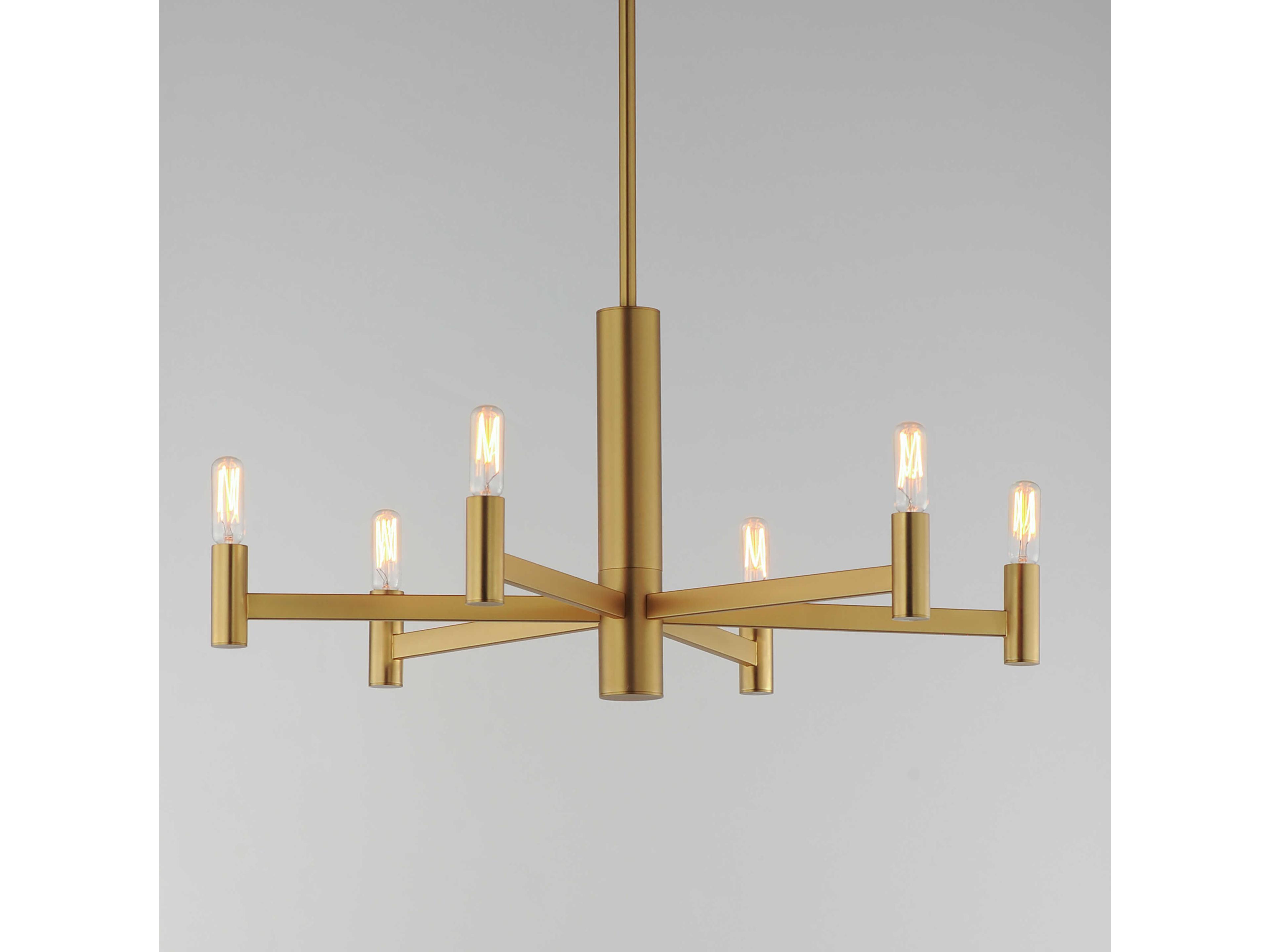 Maxim Lighting Emana 6-Light Natural Aged Brass Candelabra Chandelier
