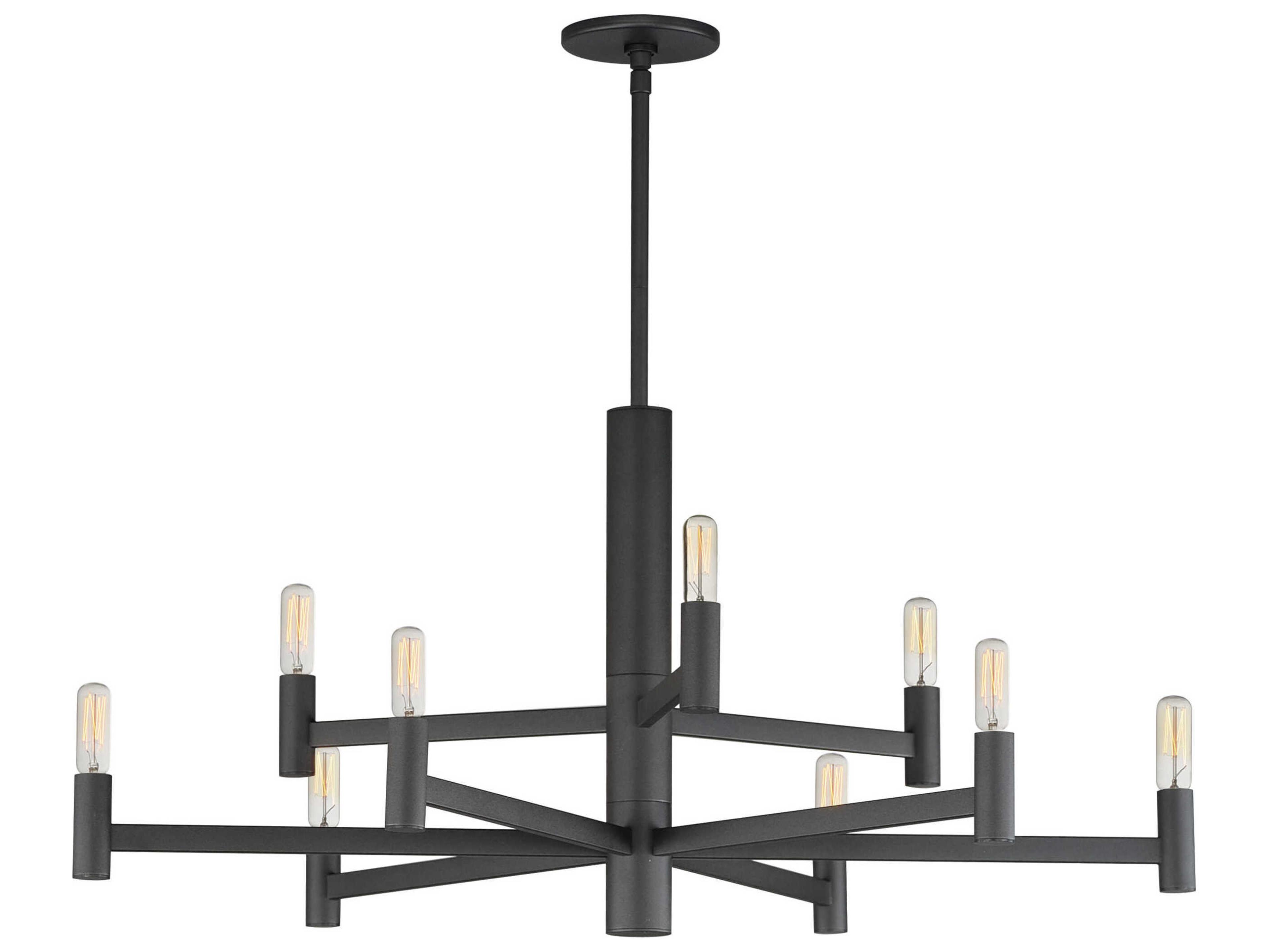 Emana 9-Light Black Candelabra Chandelier