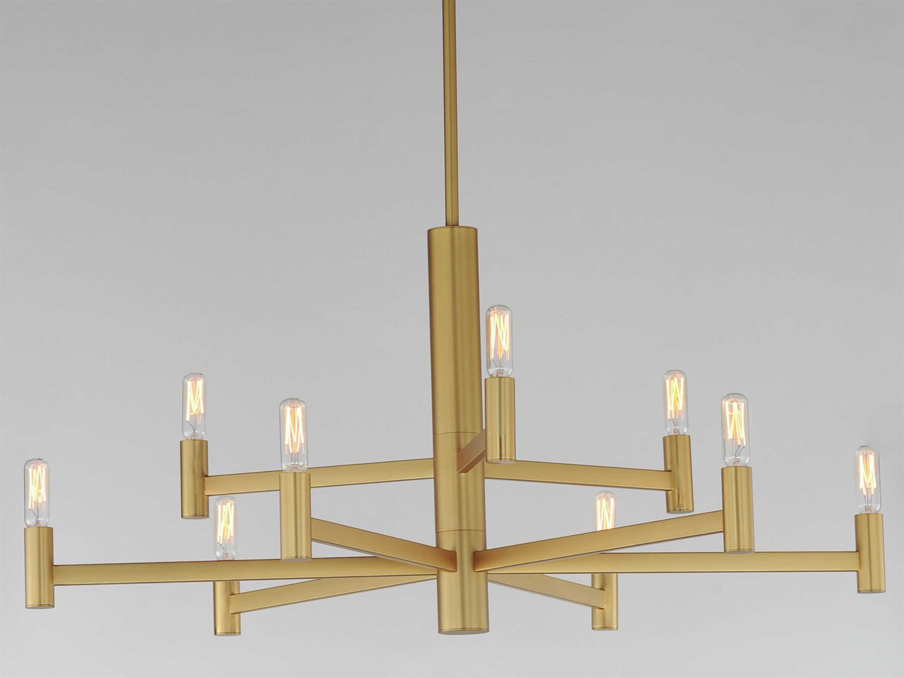 Maxim Lighting Emana 9-Light Natural Aged Brass Candelabra Chandelier
