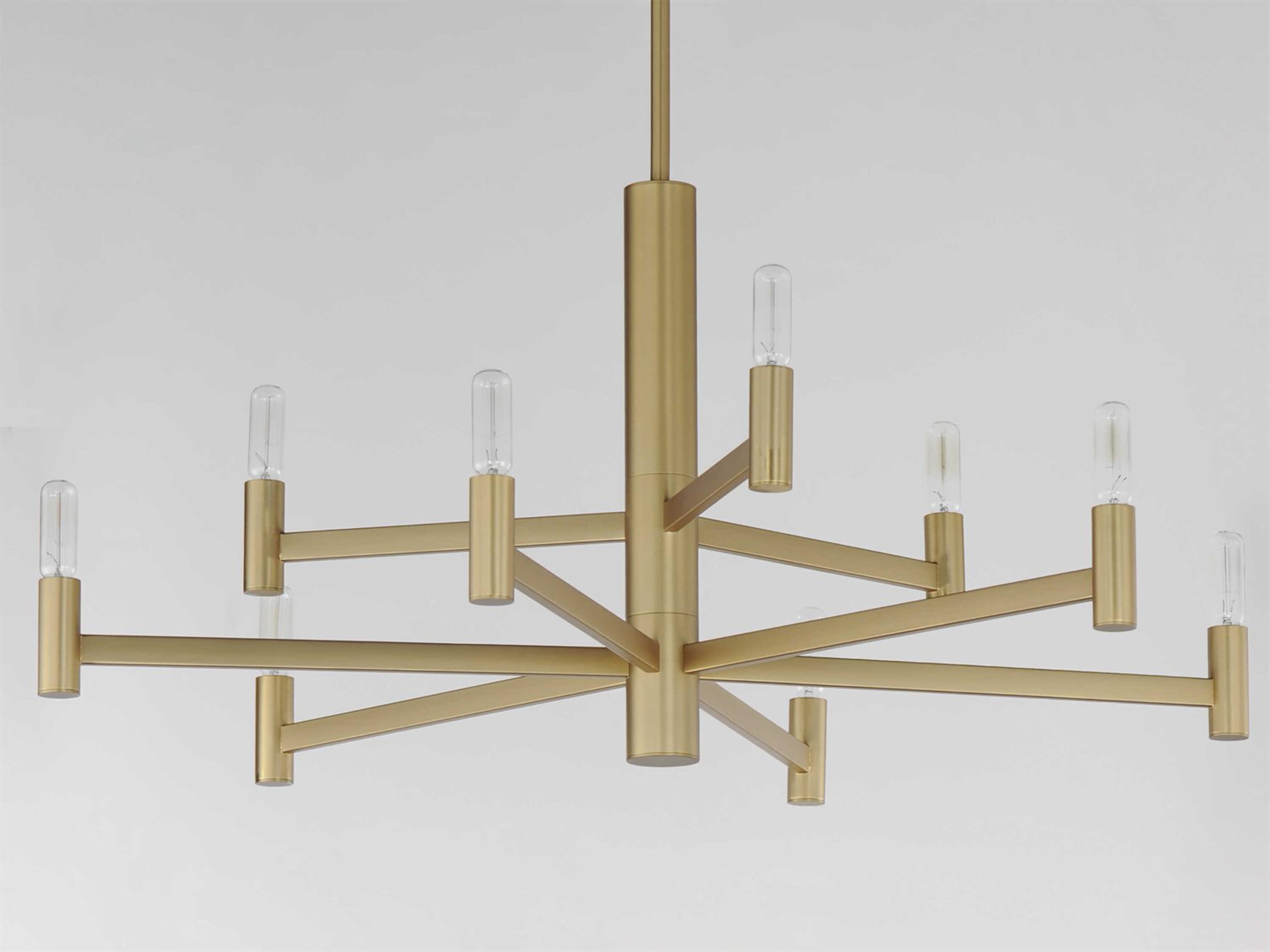 Maxim Lighting Emana 9-Light Natural Aged Brass Candelabra Chandelier