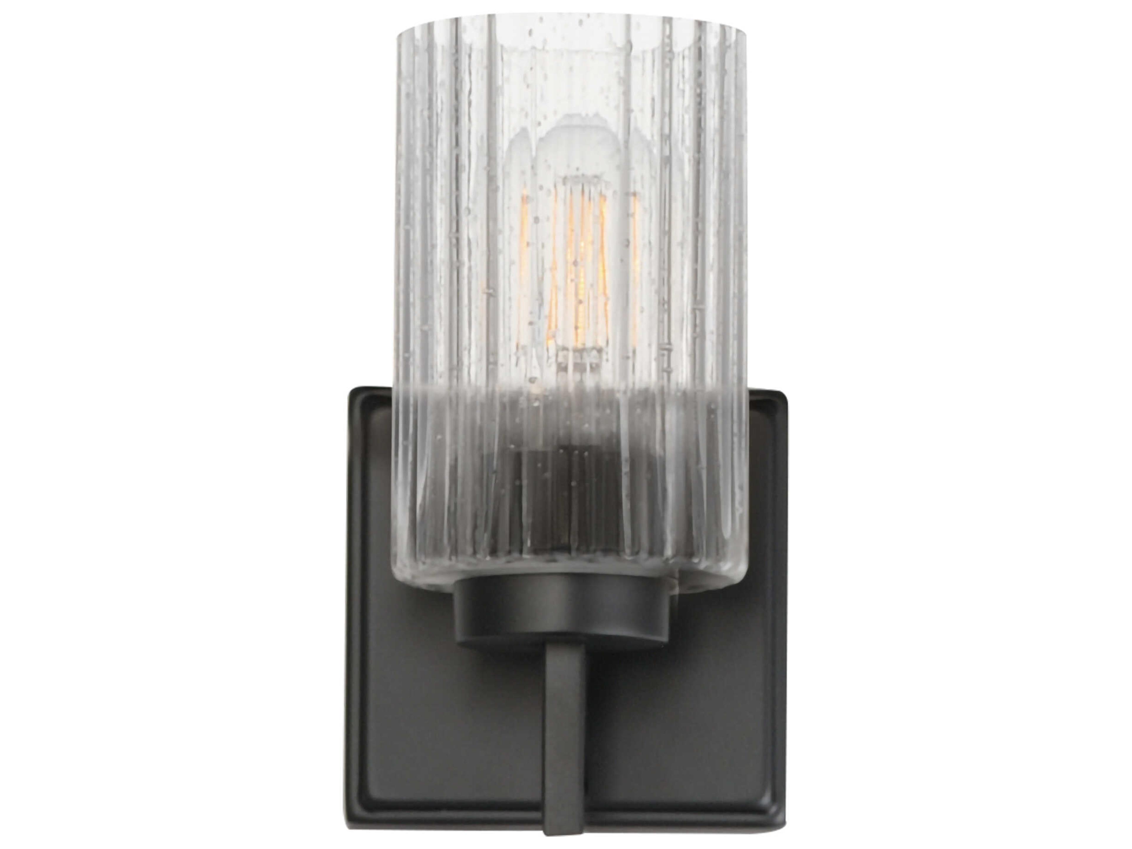 Rigata 1-Light Black Wall Sconce