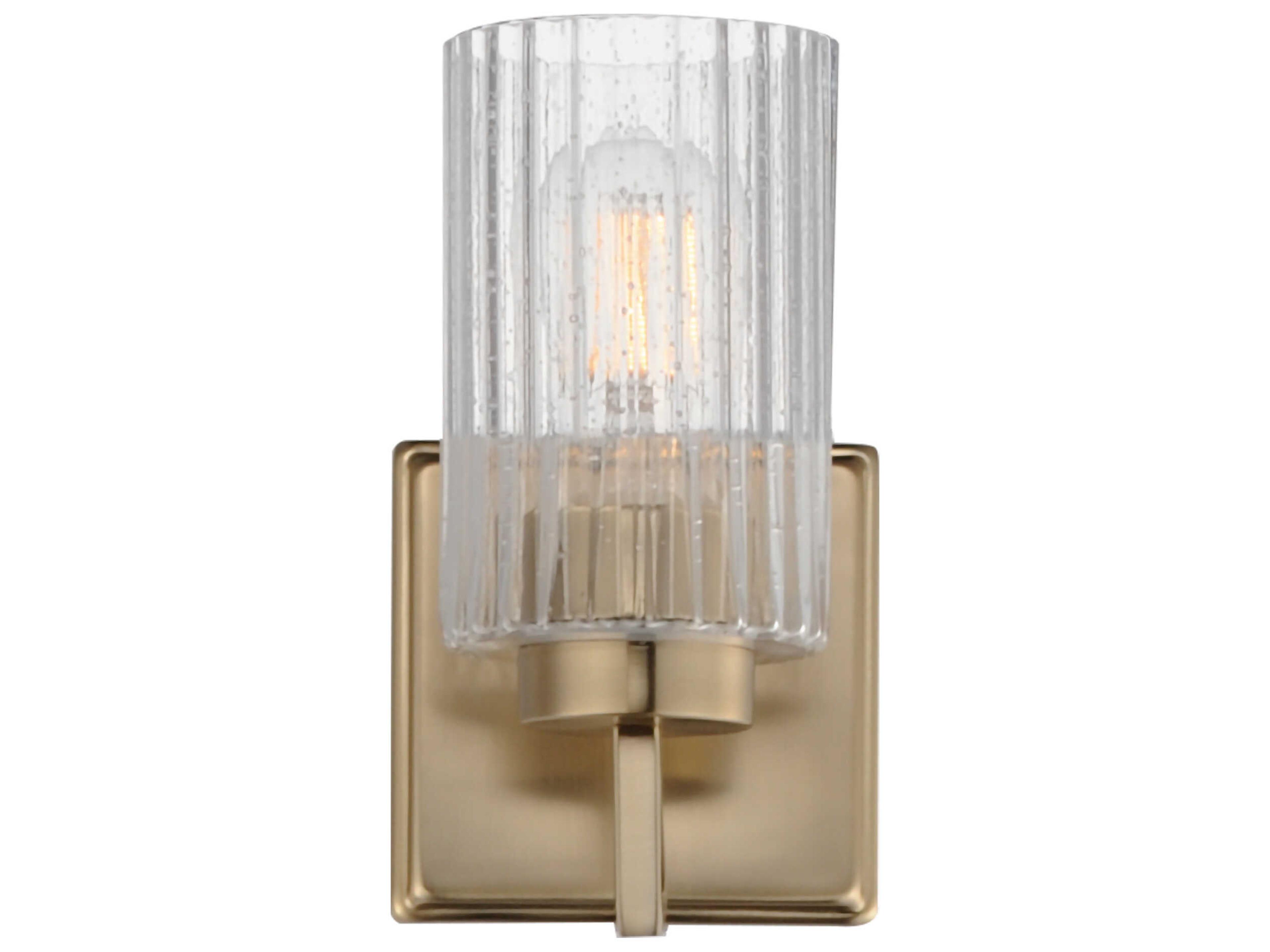 Rigata 1-Light Satin Champagne Brass Wall Sconce