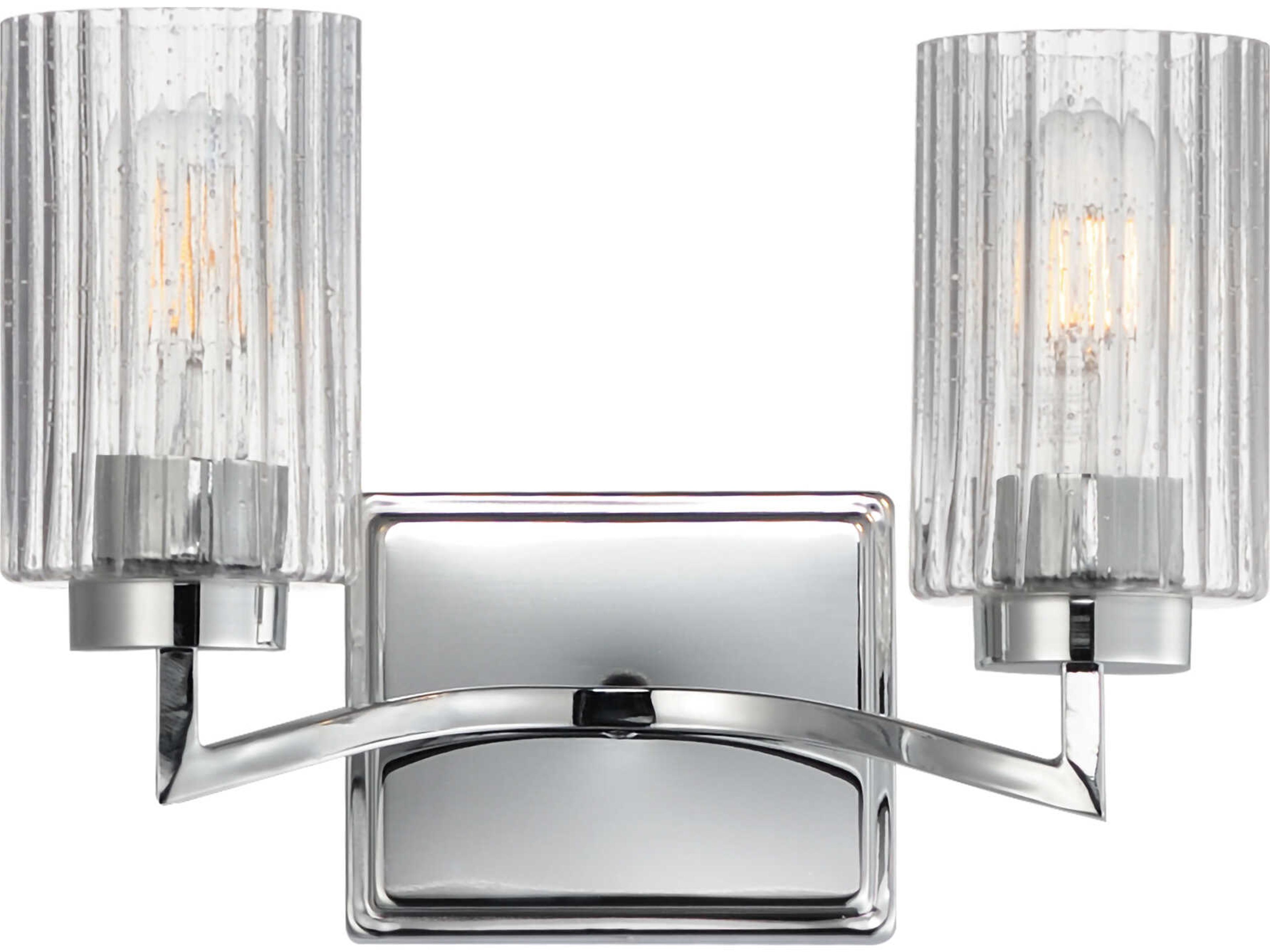 Rigata 2-Light Polished Nickel Vanity Light