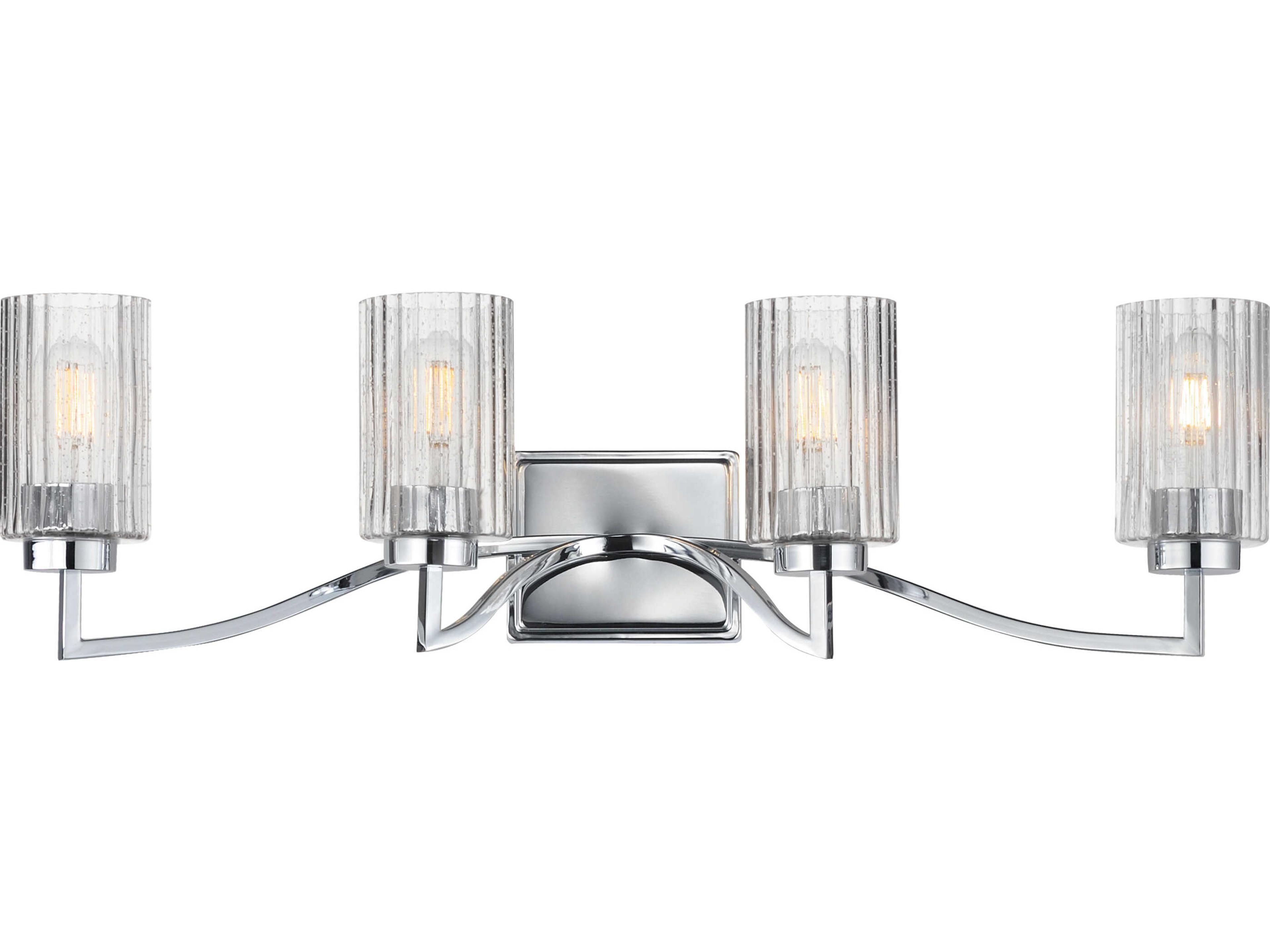 Rigata 4-Light Polished Nickel Vanity Light