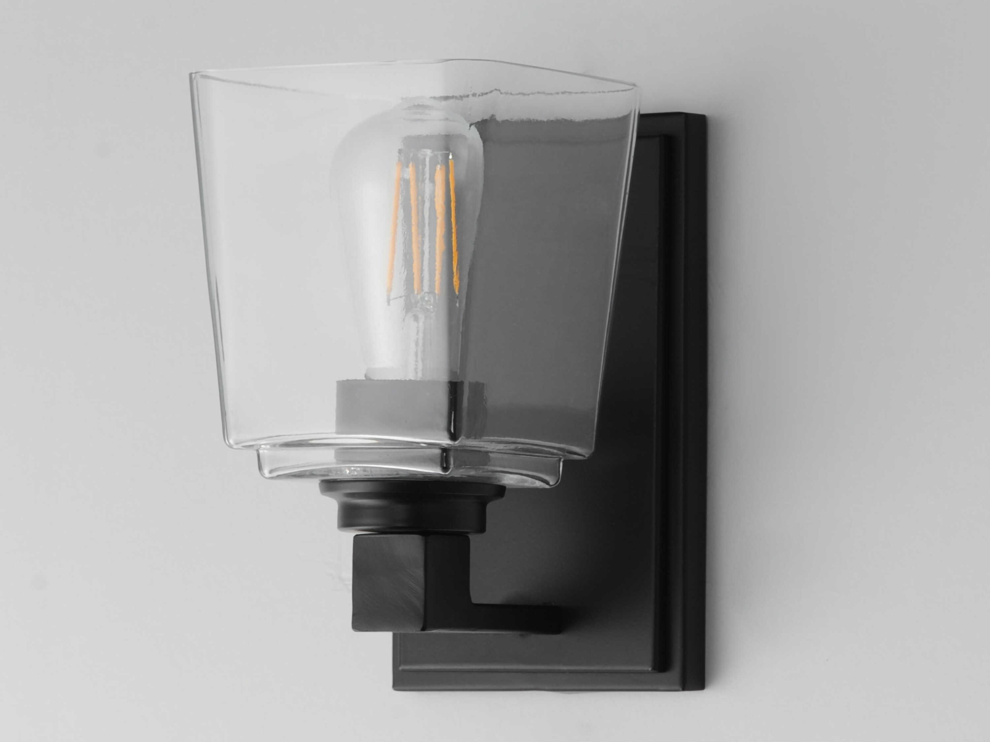 Maxim Lighting Cubos 1-Light Black Wall Sconce