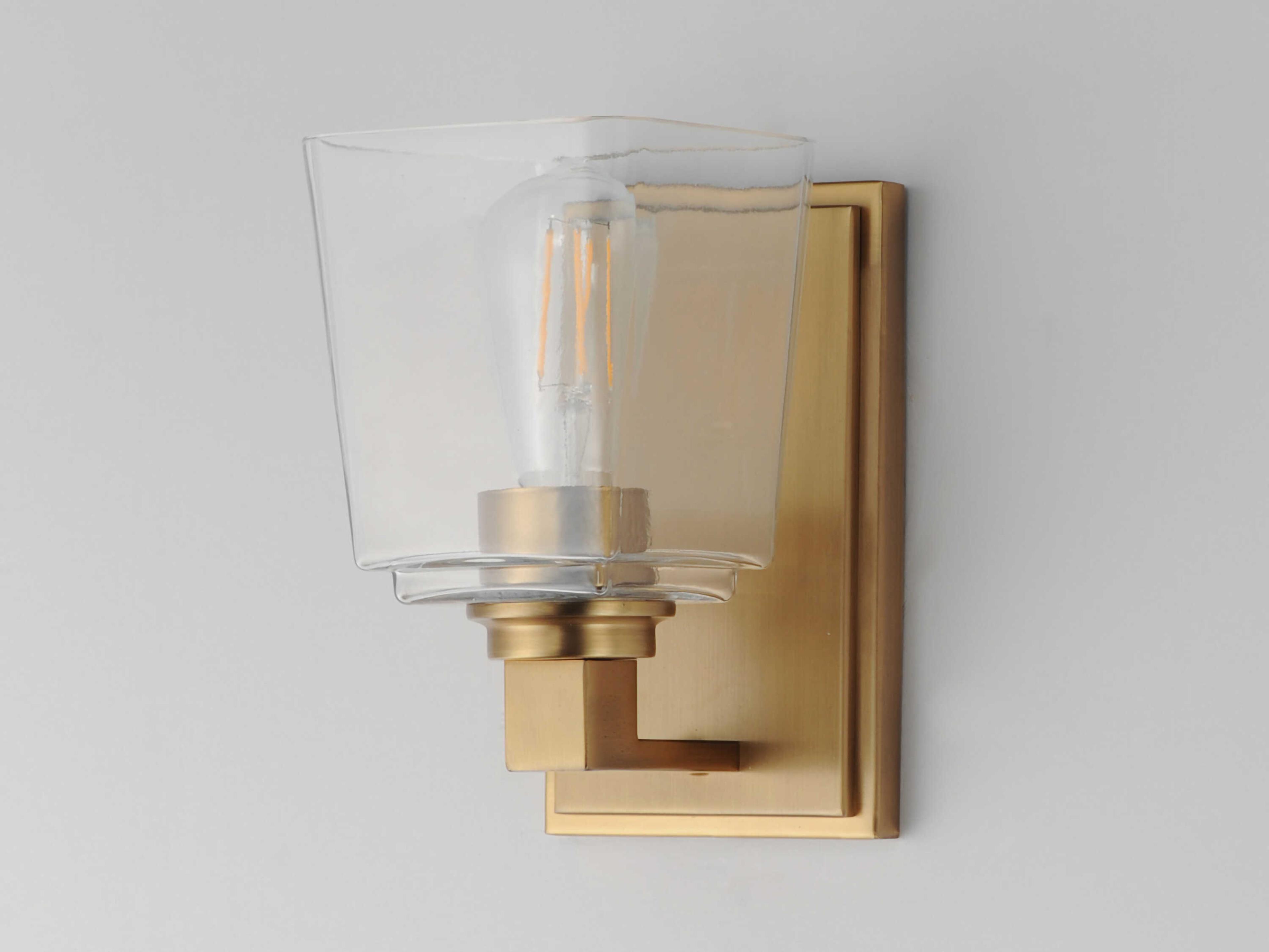 Maxim Lighting Cubos 1-Light Natural Aged Brass Wall Sconce