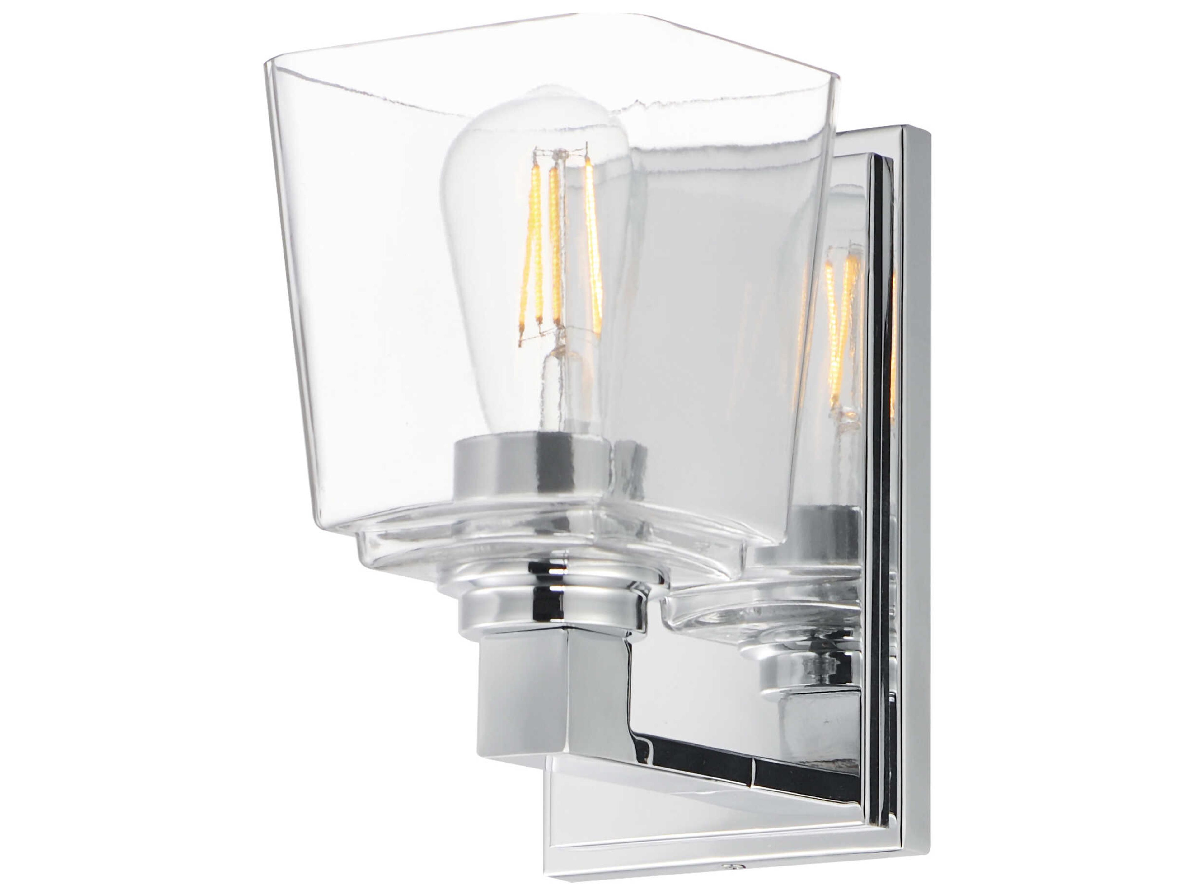 Cubos 1-Light Polished Chrome Wall Sconce