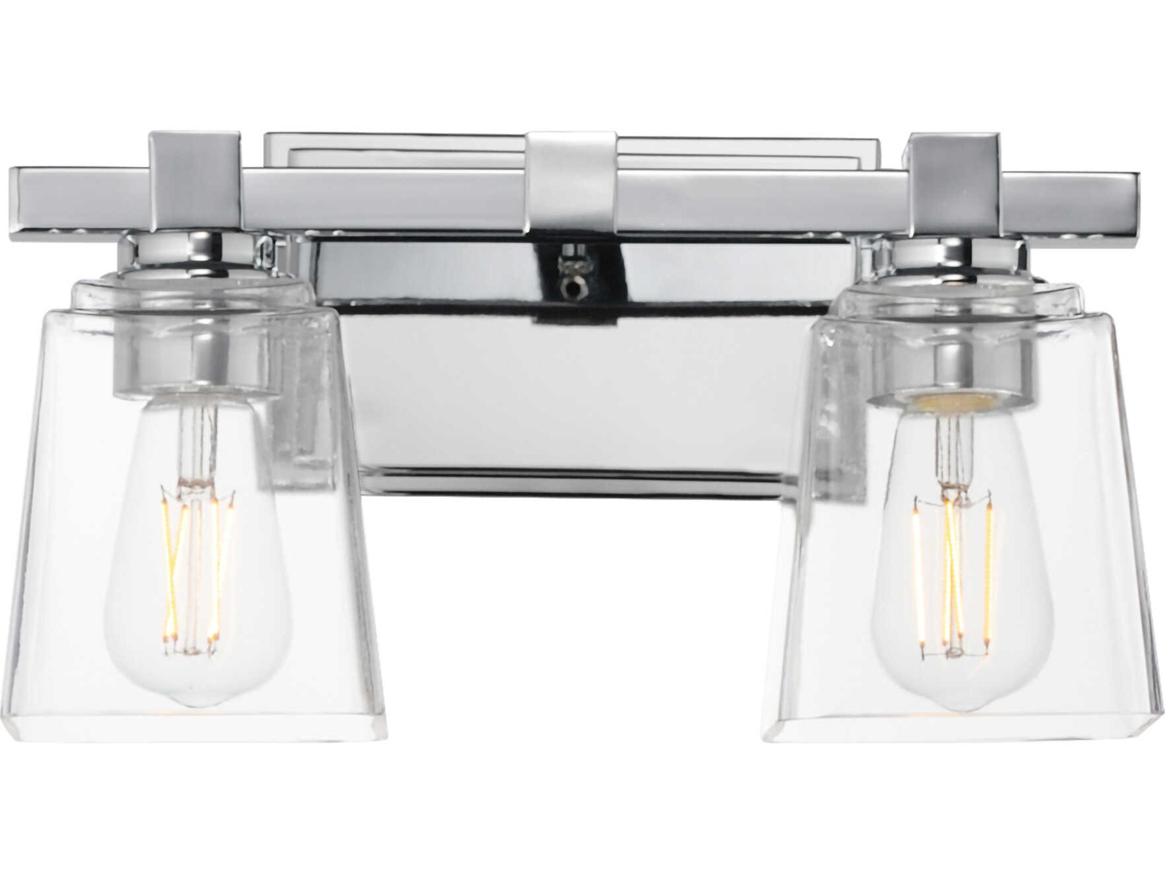 Cubos 2-Light Polished Chrome Vanity Light