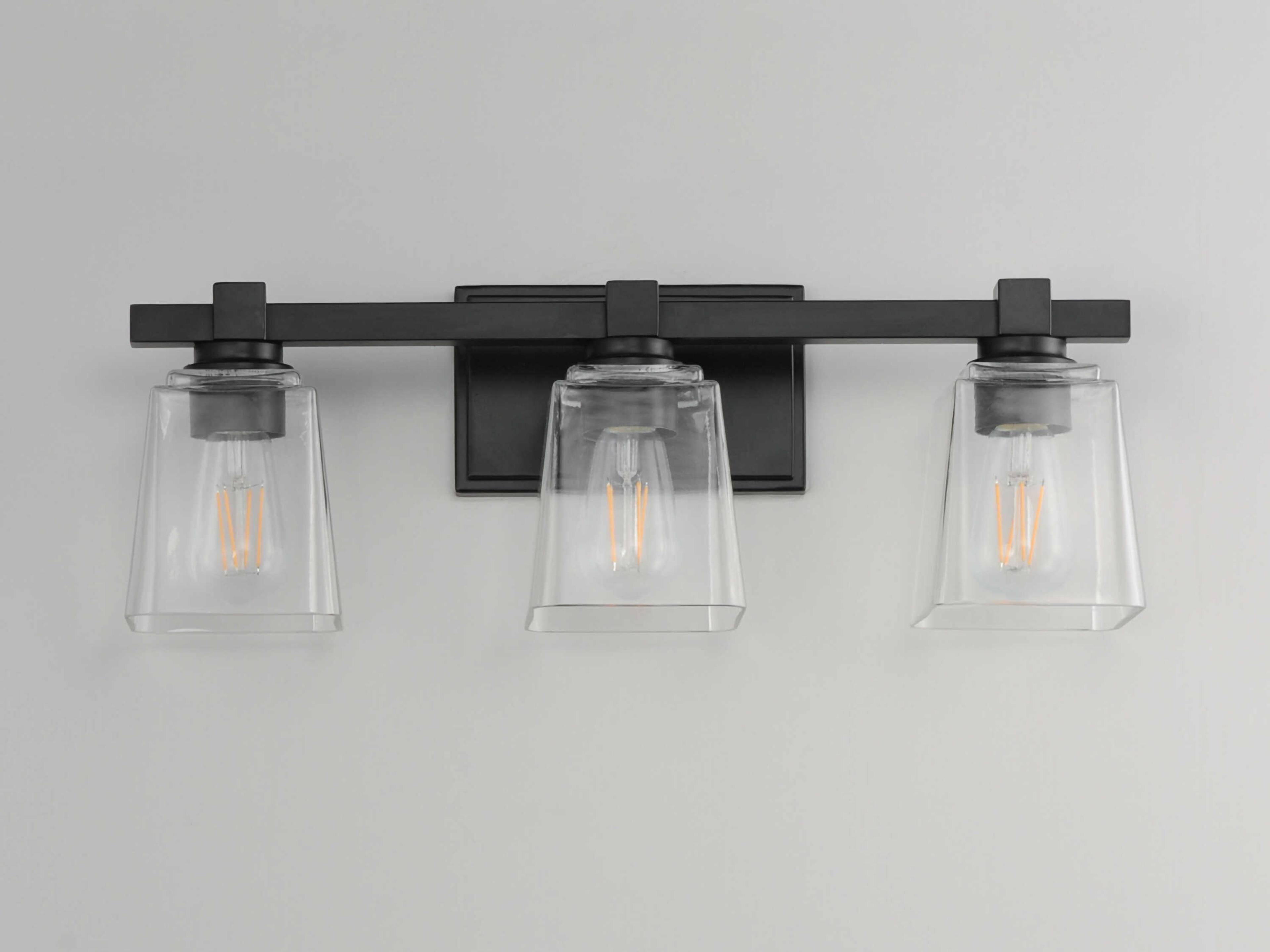 Maxim Lighting Cubos 3-Light Black Vanity Light