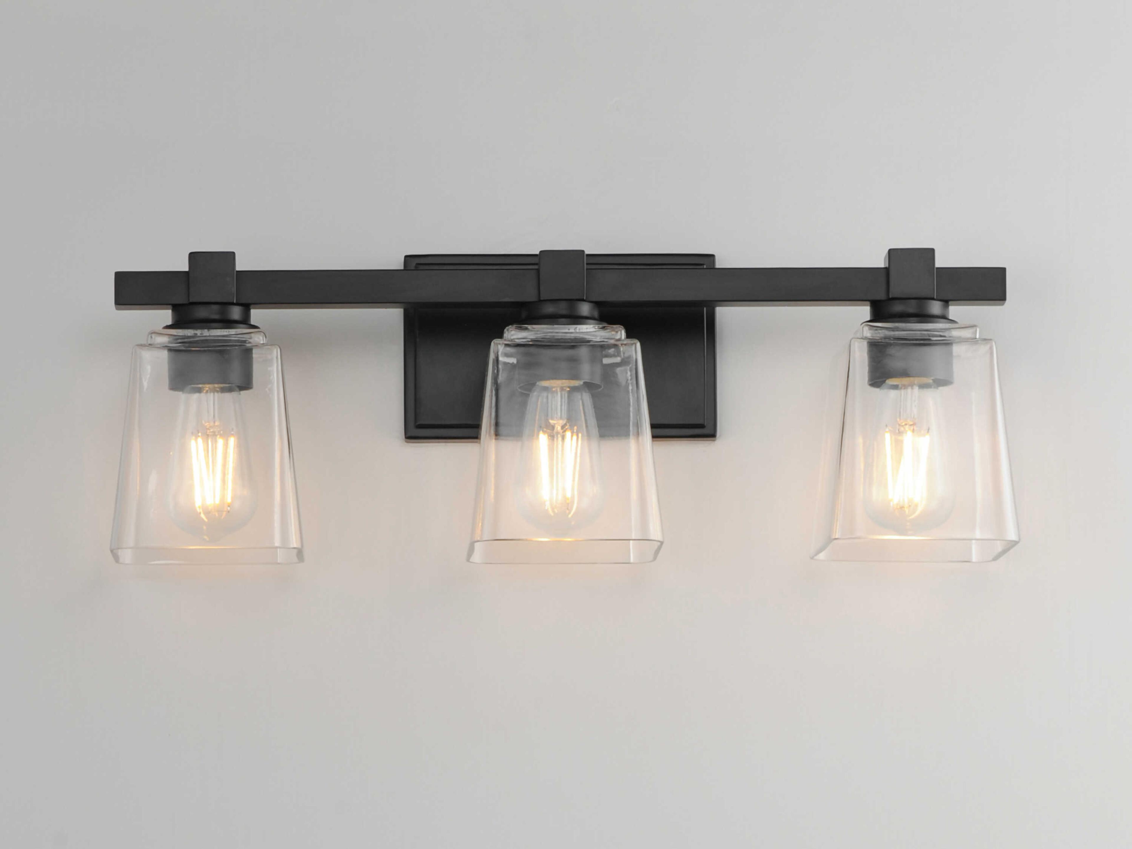 Maxim Lighting Cubos 3-Light Black Vanity Light