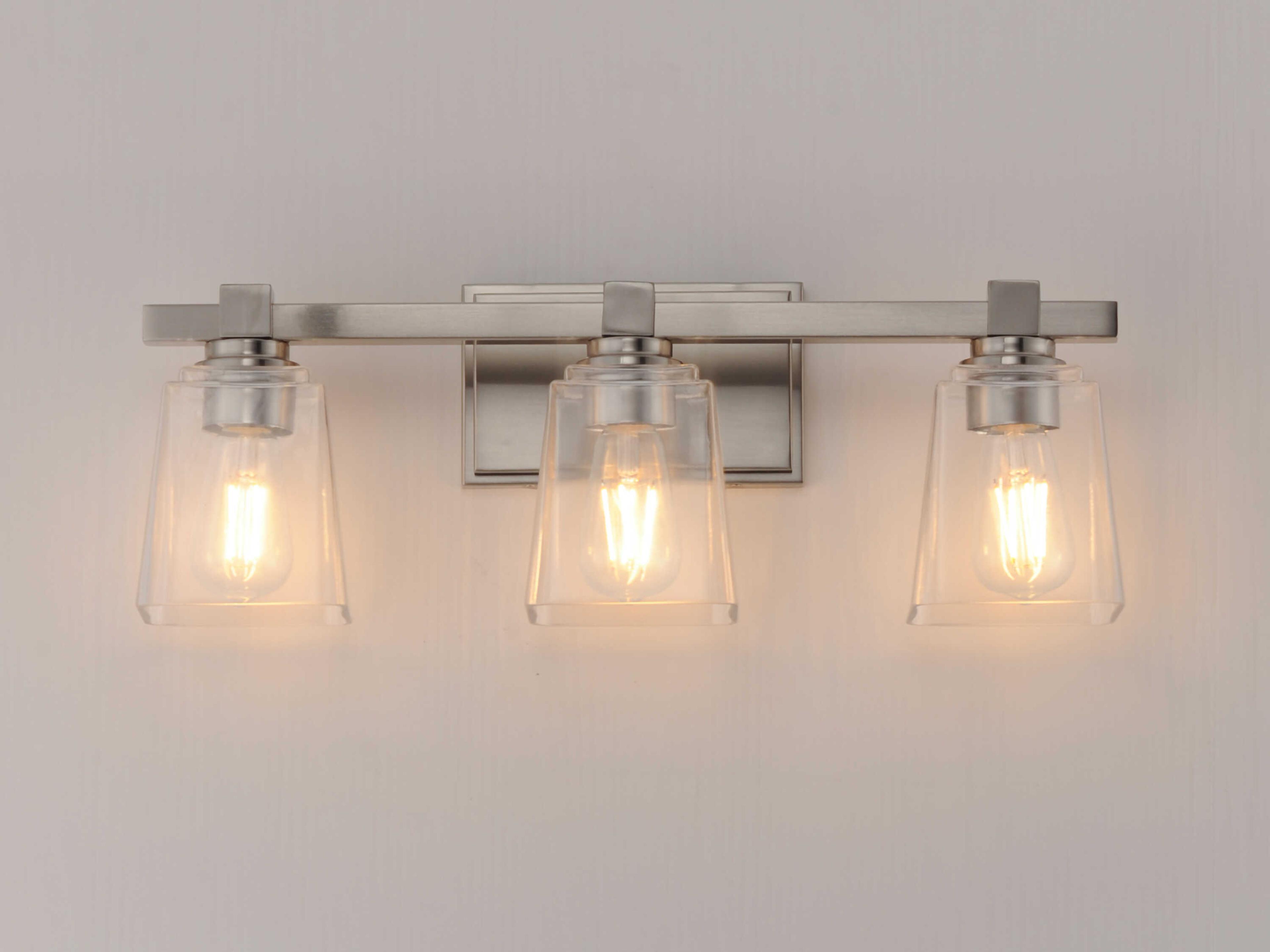 Maxim Lighting Cubos 3-Light Satin Nickel Vanity Light