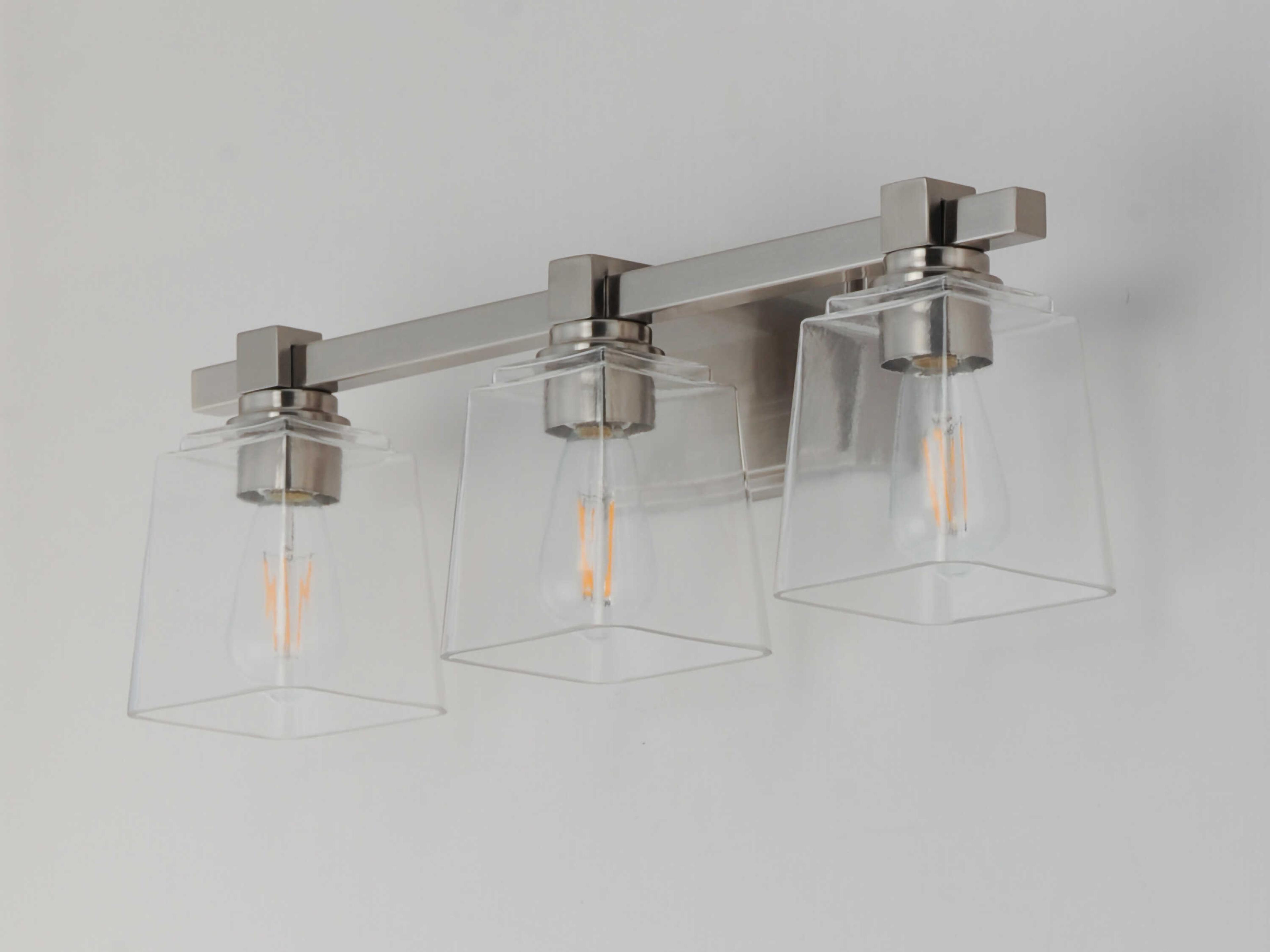 Maxim Lighting Cubos 3-Light Satin Nickel Vanity Light