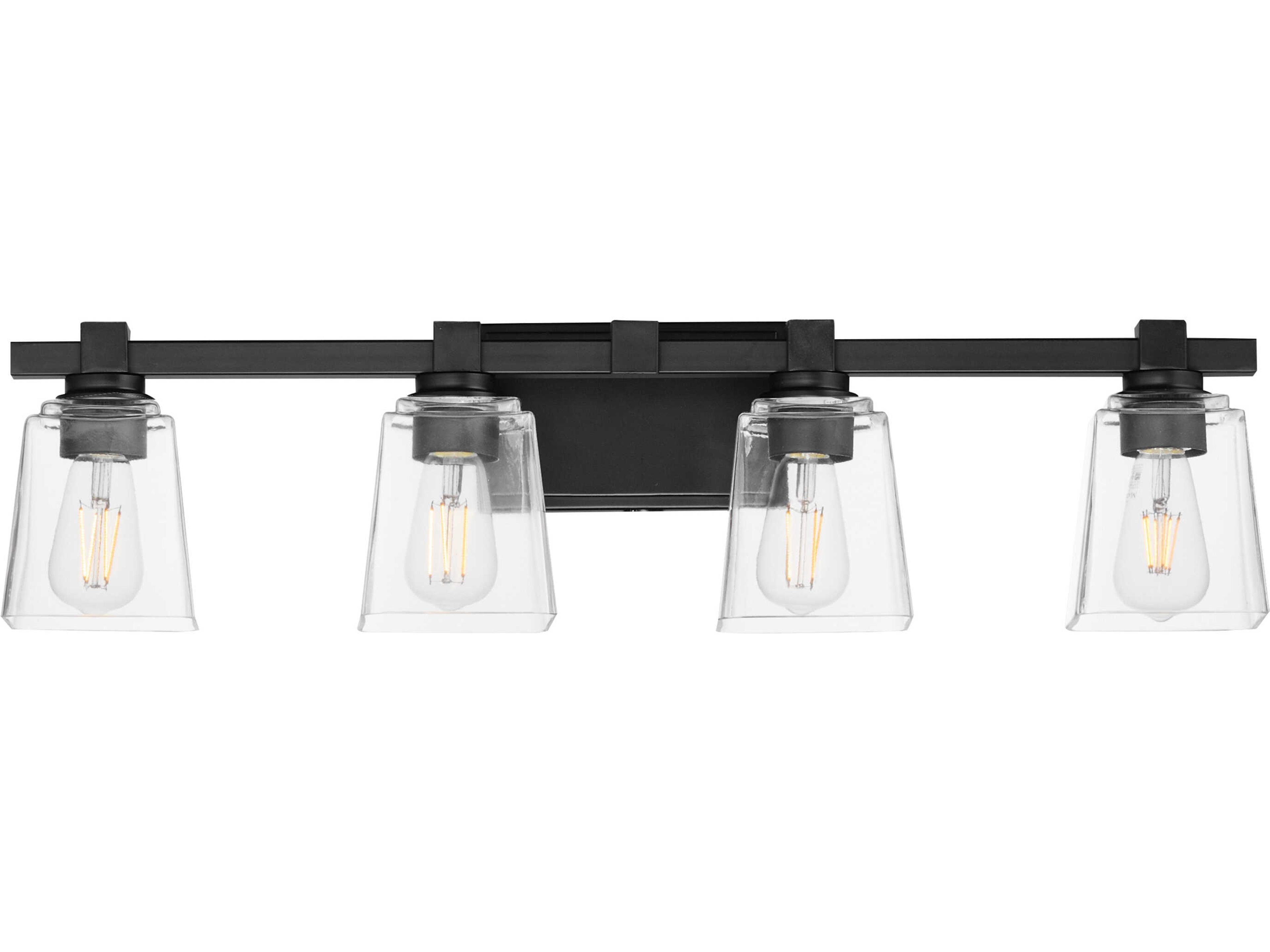 Cubos 4-Light Black Vanity Light